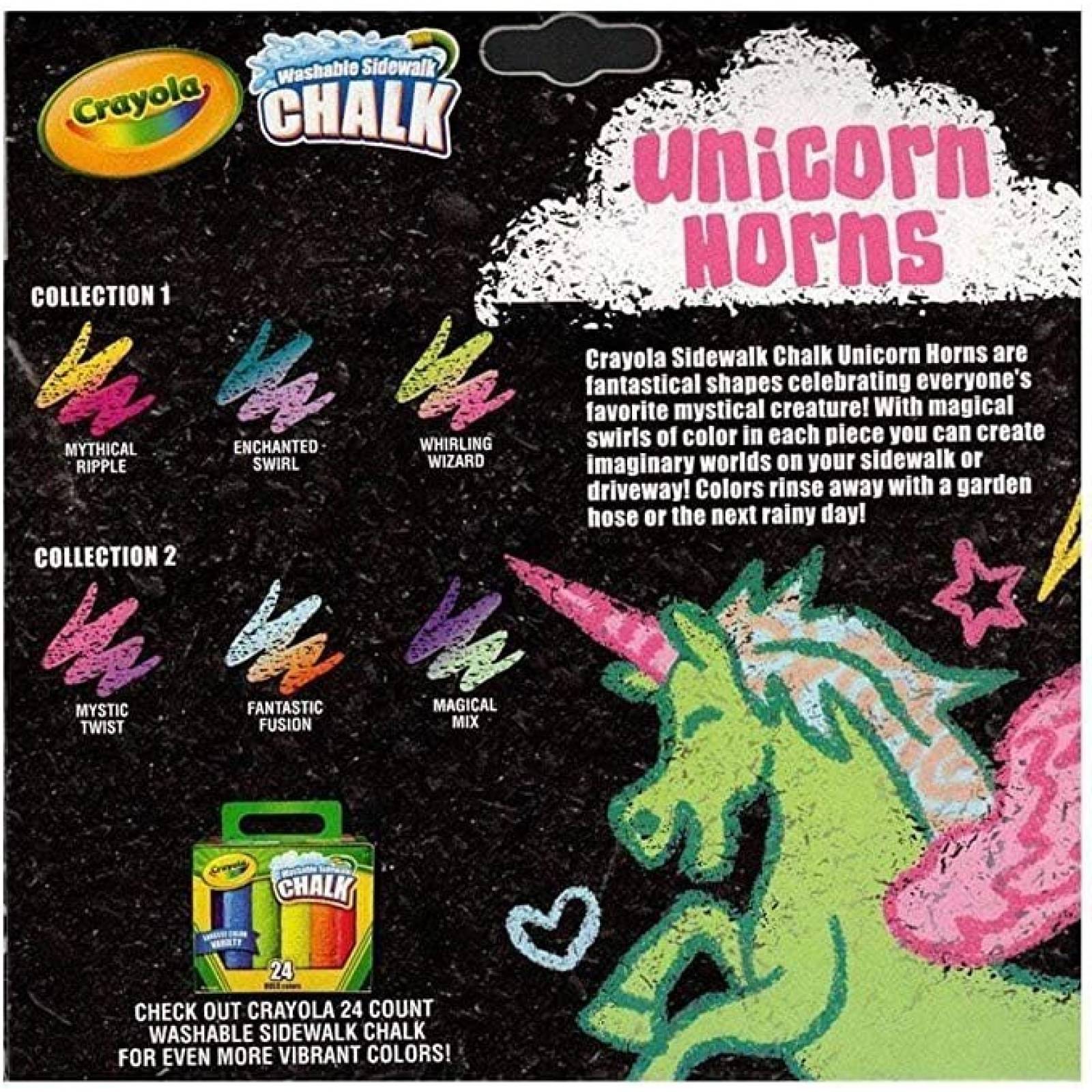 Crayola Unicornio Rainbow Sidewalk Tiza 3 Unidades