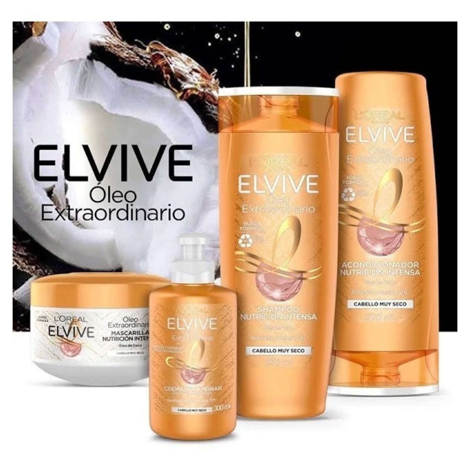 Crema Para Peinar Elvive Oleo Coco Extraordinario 300ml