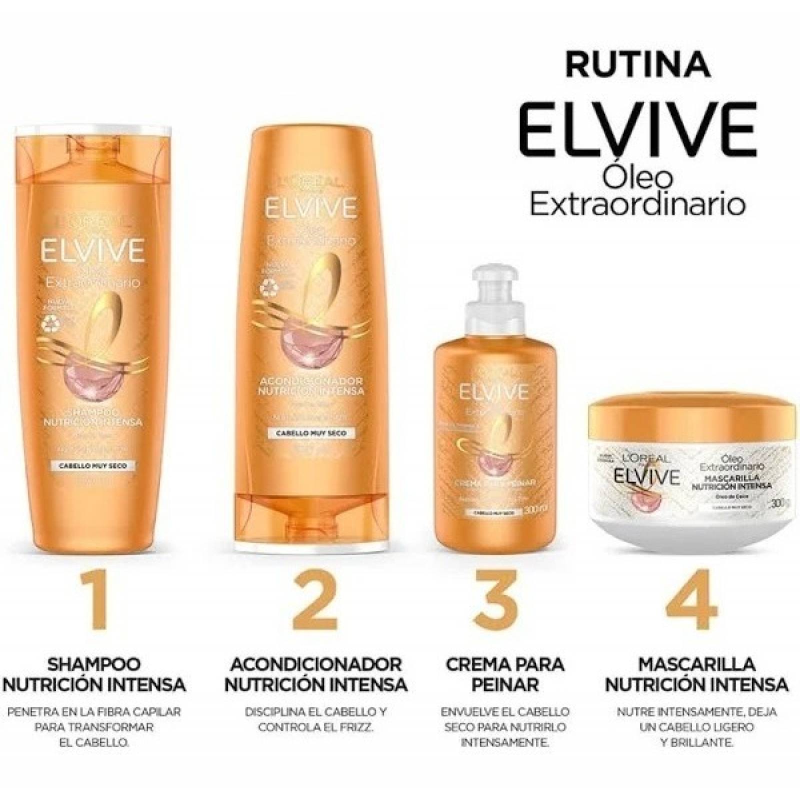 Crema Para Peinar Elvive Oleo Coco Extraordinario 300ml