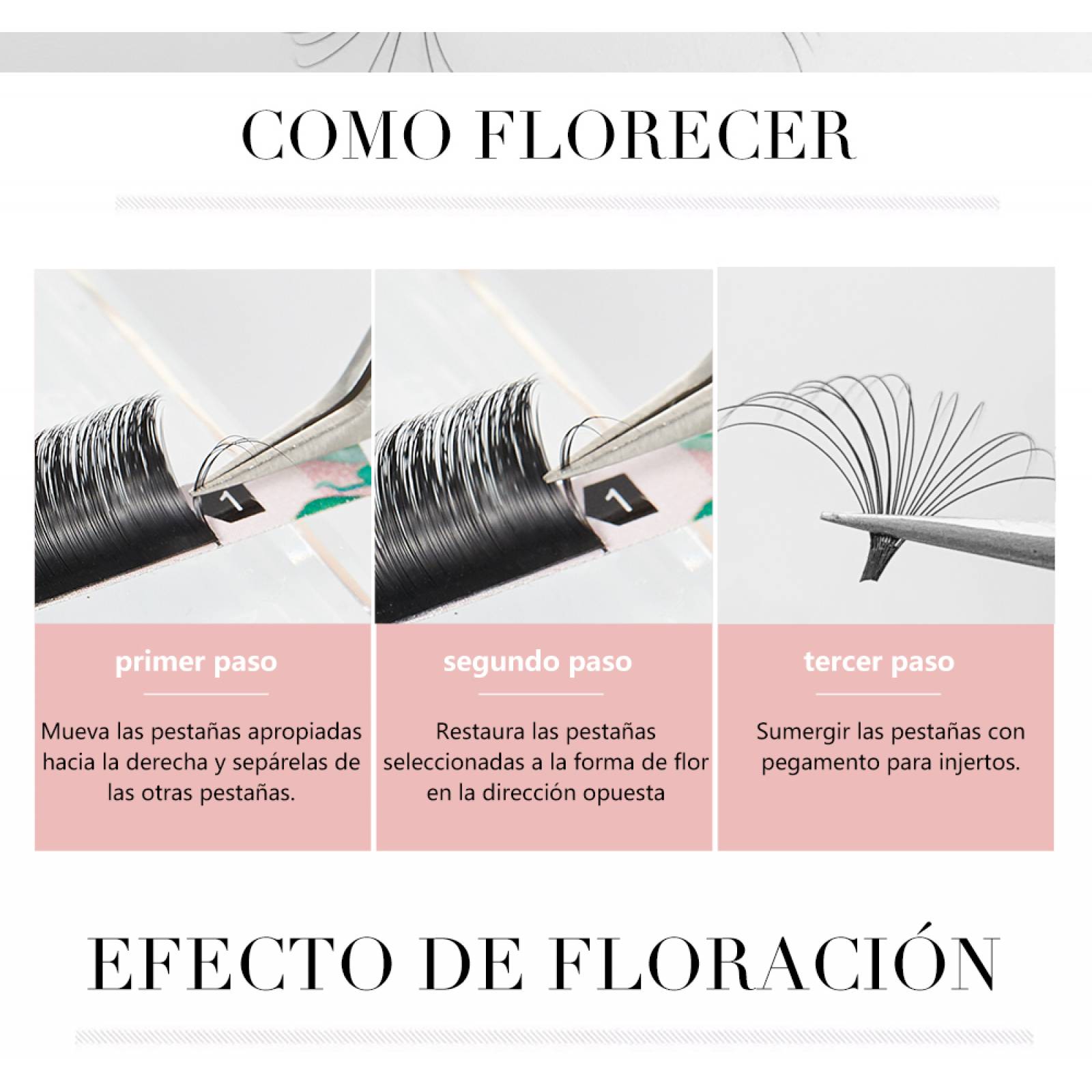 Blister de Pestañas Autofloracion Técnica Híbrida y Volumen