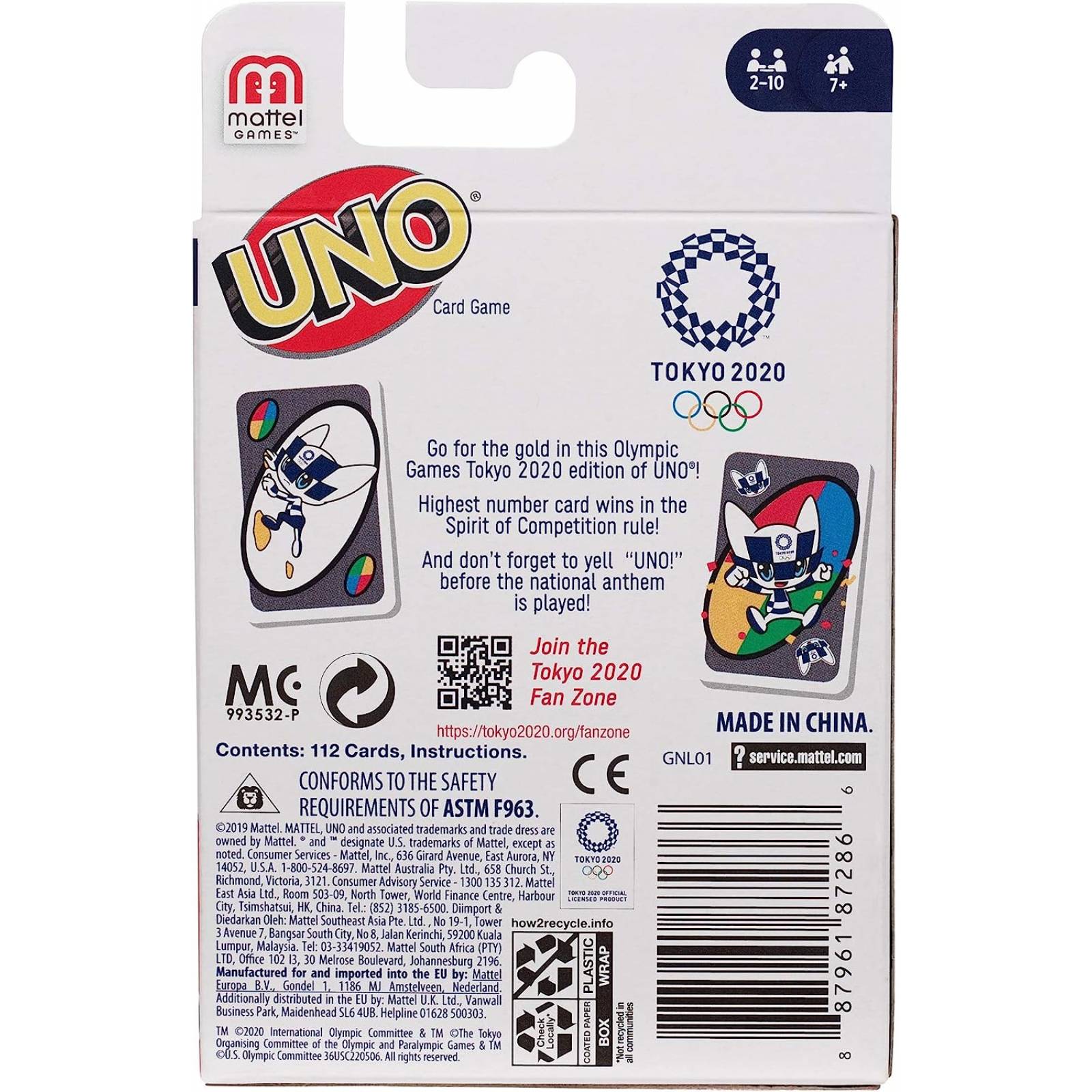 Juego de Cartas UNO Tokyo 2020