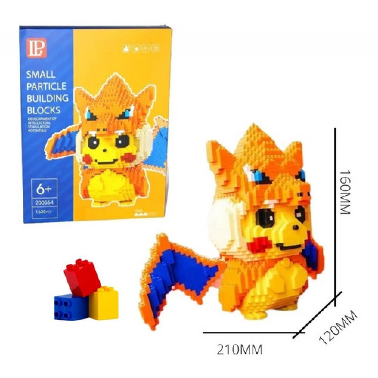 Rompecabezas 3d Pikachu Charizard Mini Bloques Armables.