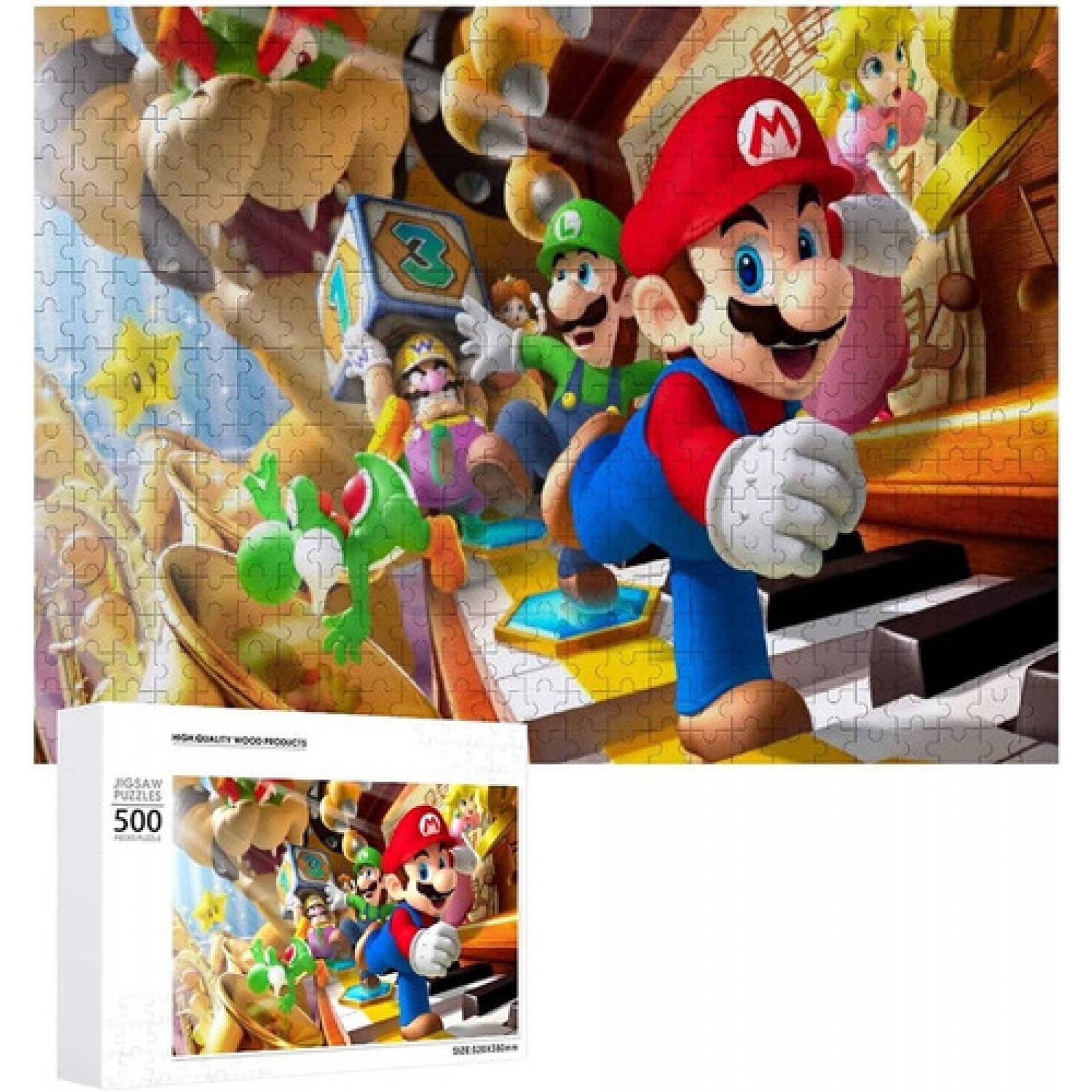 Rompecabezas Super Mario y Donkey Kong, Rompecabezas, Mini Blocks Armables 500 pzs, Figura de Mario, Juguetes de Mario para Niños, Juguete de Construcción, Juguetes Didácticos..