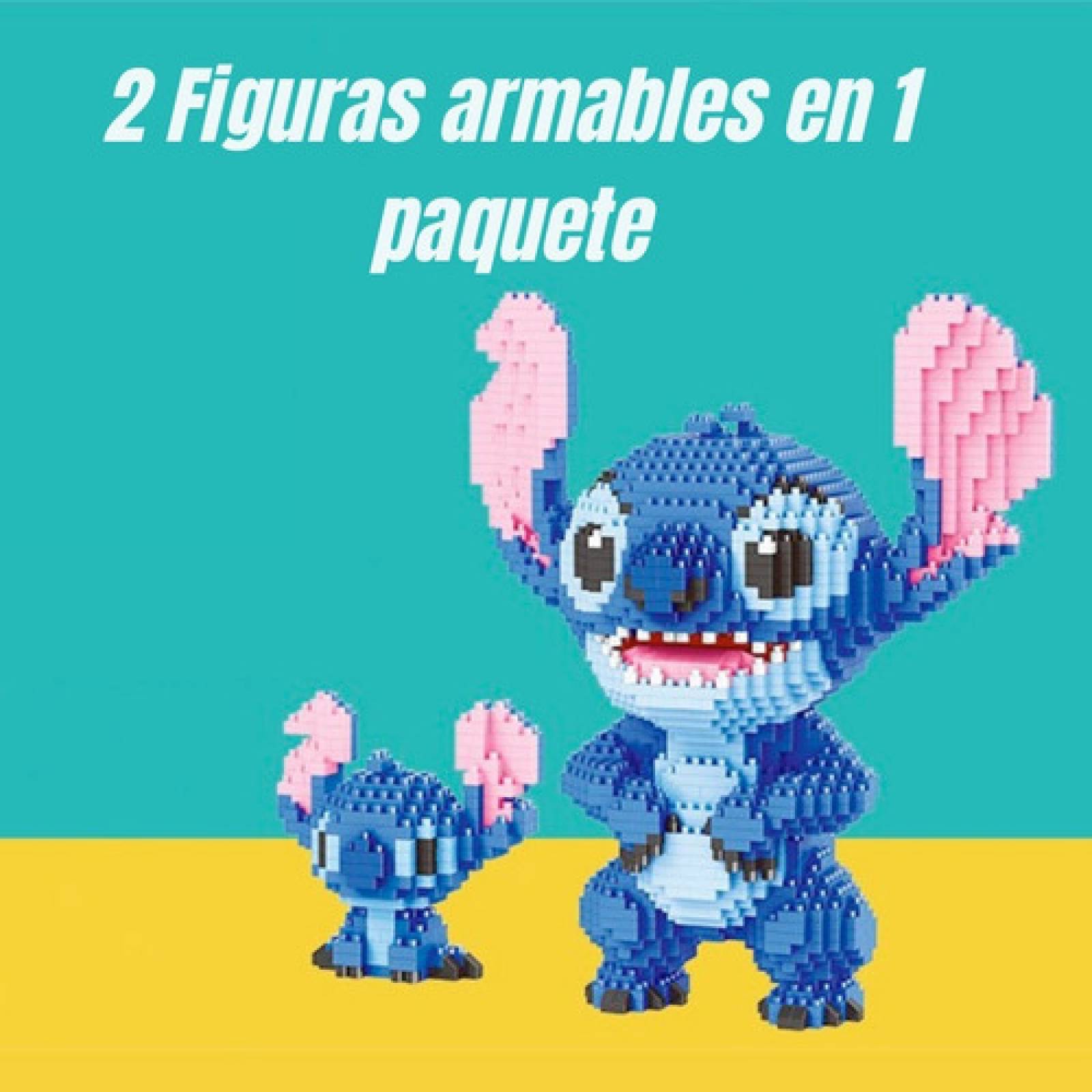  Figura de Bloques Armables Stitch Enojado con 3003 Piezas, Set de Super Mini Blocks de Construcción, Figura Coleccionable Stitch, Gran Juguete, Rompecabezas 3D Decoración, Regalo Ideal.