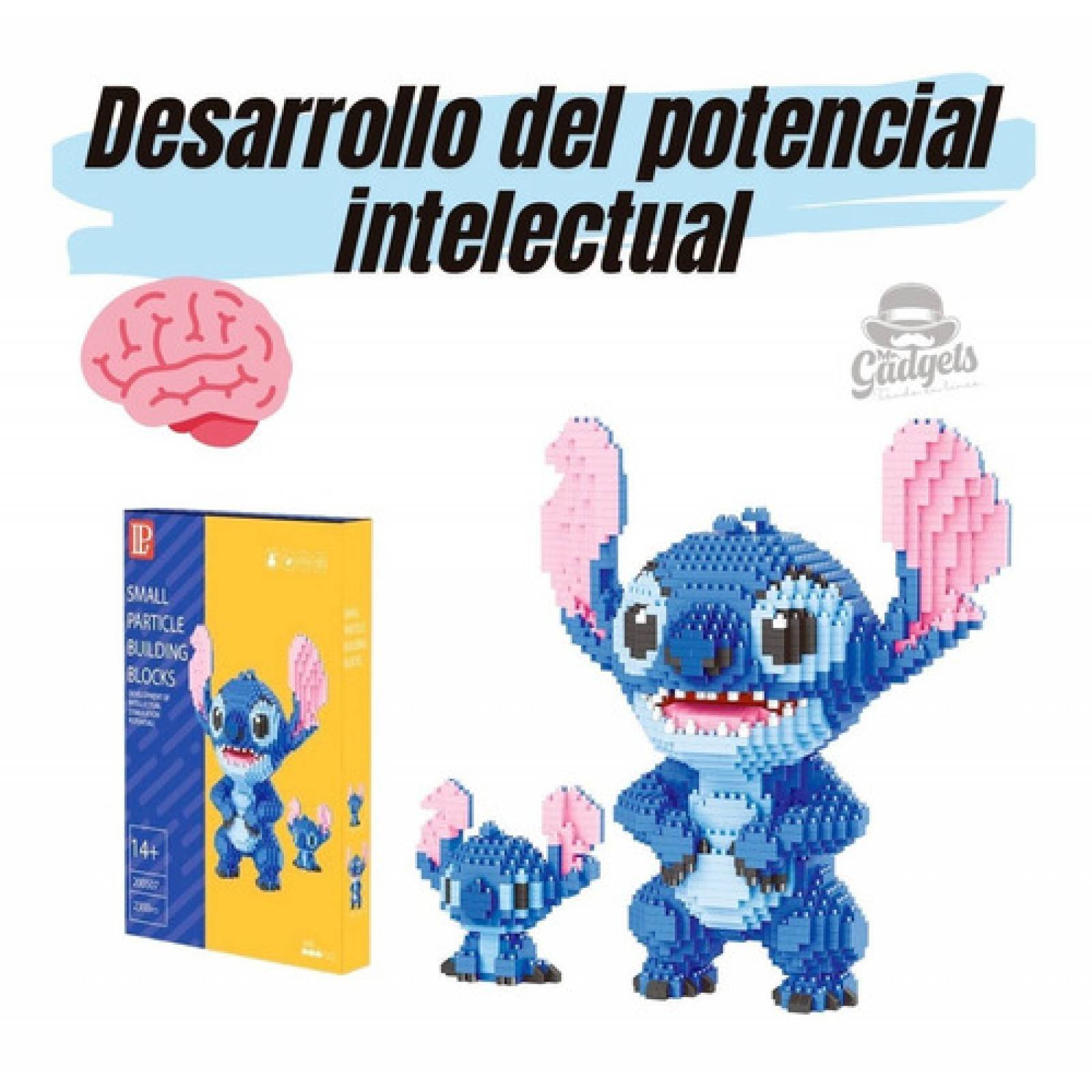  Figura de Bloques Armables Stitch Enojado con 3003 Piezas, Set de Super Mini Blocks de Construcción, Figura Coleccionable Stitch, Gran Juguete, Rompecabezas 3D Decoración, Regalo Ideal.