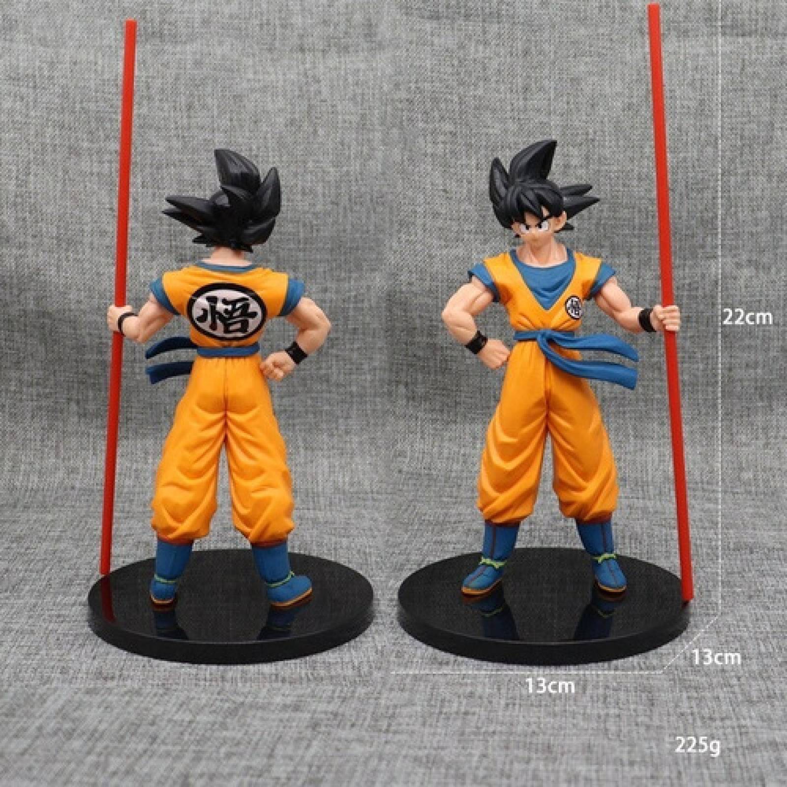 Figura de Acción DBZ Goku con Báculo Sagrado 21 cm, Decoración, Muñecos Coleccionables, Juguetes para Niños, Serie Dragon, Figuras de Acción Goku Báculo Mágico, Ideal para Regalo