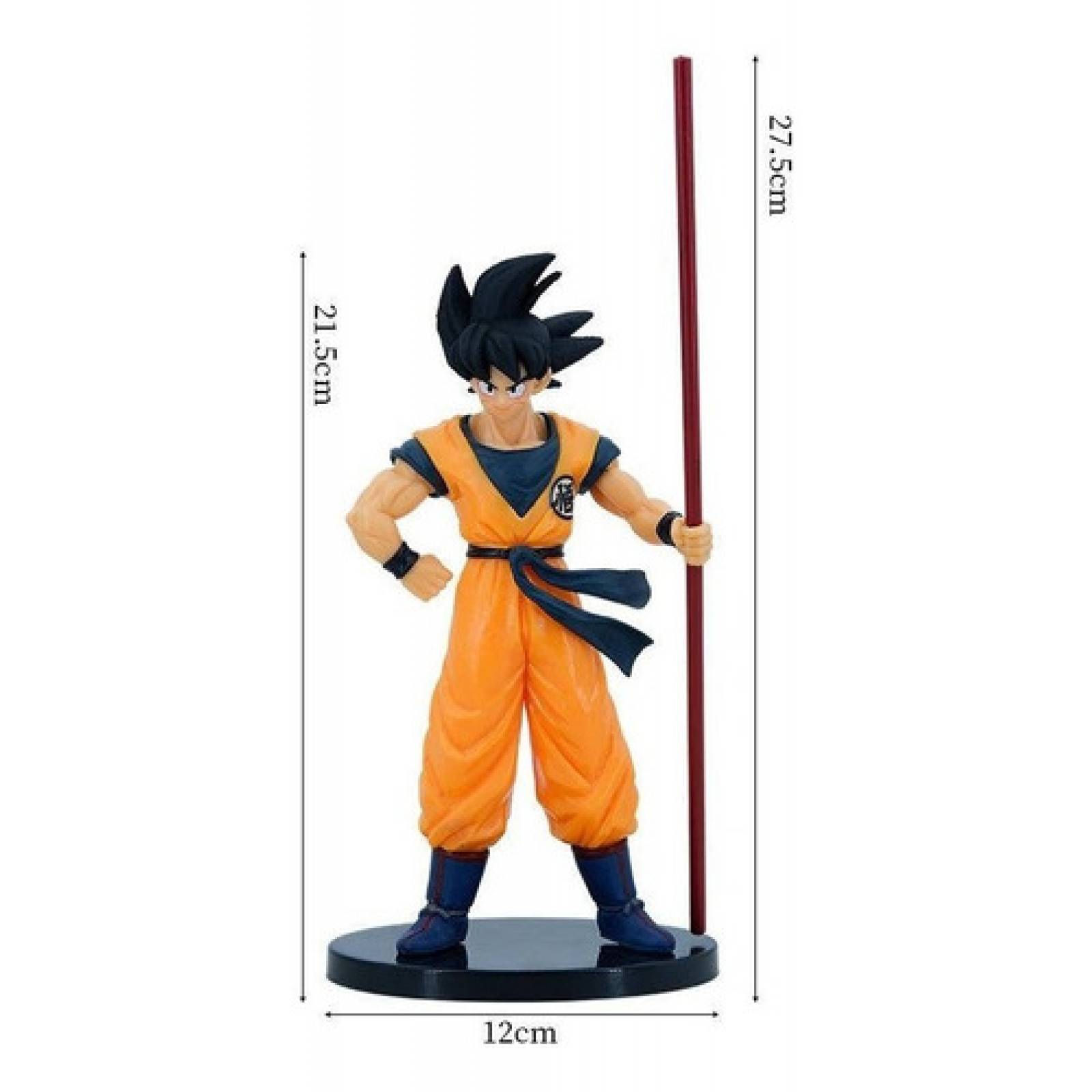 Figura de Acción DBZ Goku con Báculo Sagrado 21 cm, Decoración, Muñecos Coleccionables, Juguetes para Niños, Serie Dragon, Figuras de Acción Goku Báculo Mágico, Ideal para Regalo