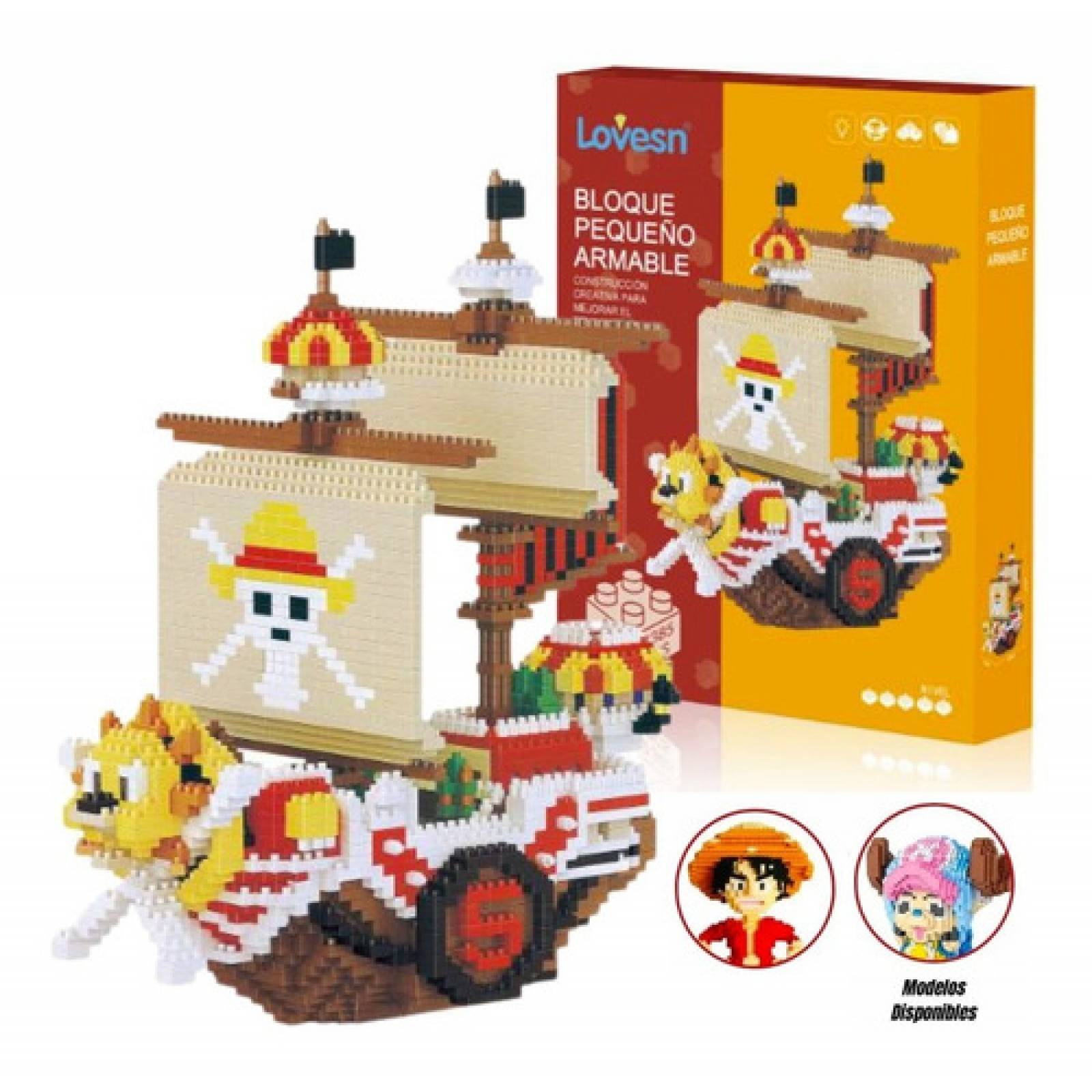 Rompecabezas 3d Bloques Armables Luffy One Piece Mini Blocks