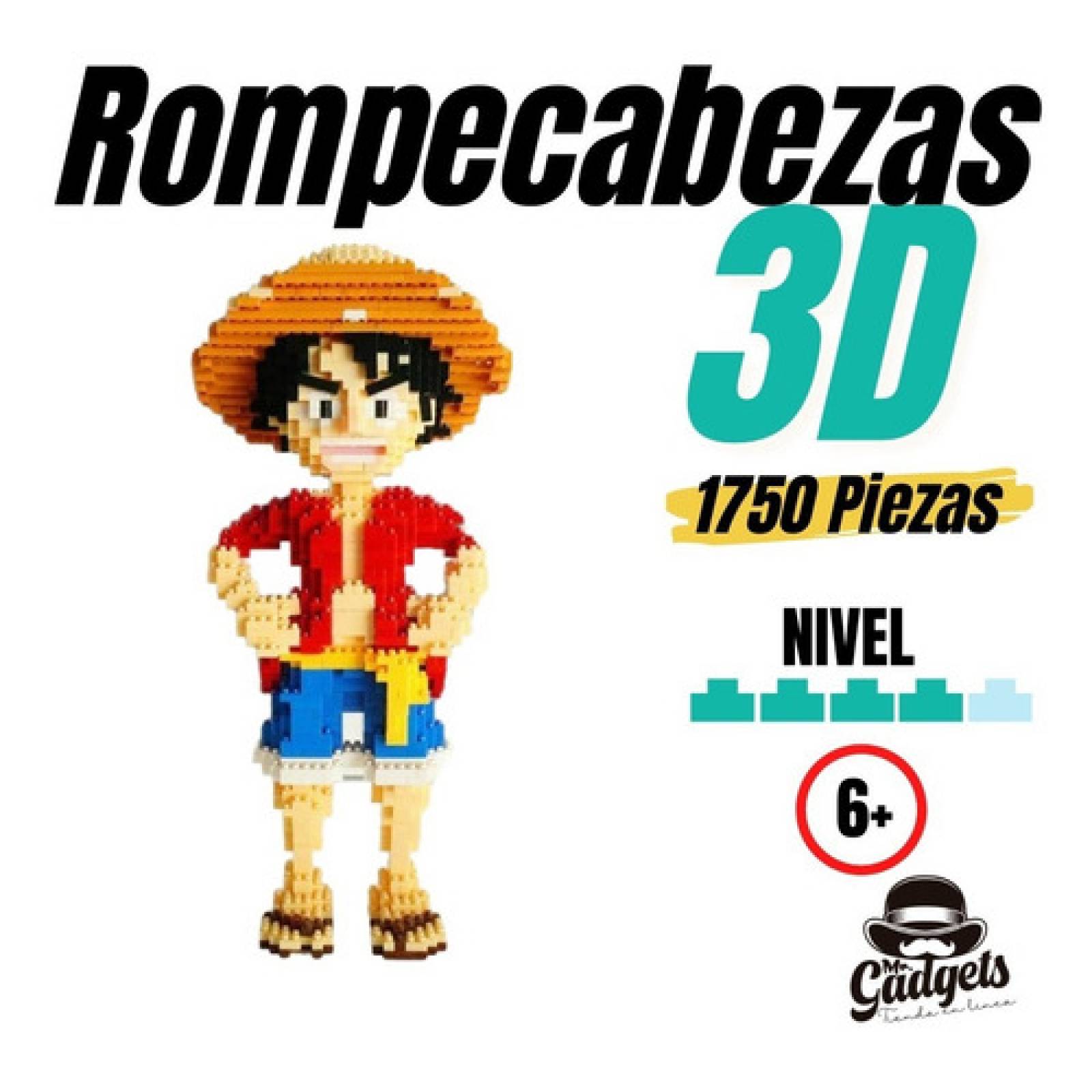 Rompecabezas 3d Bloques Armables Luffy One Piece Mini Blocks