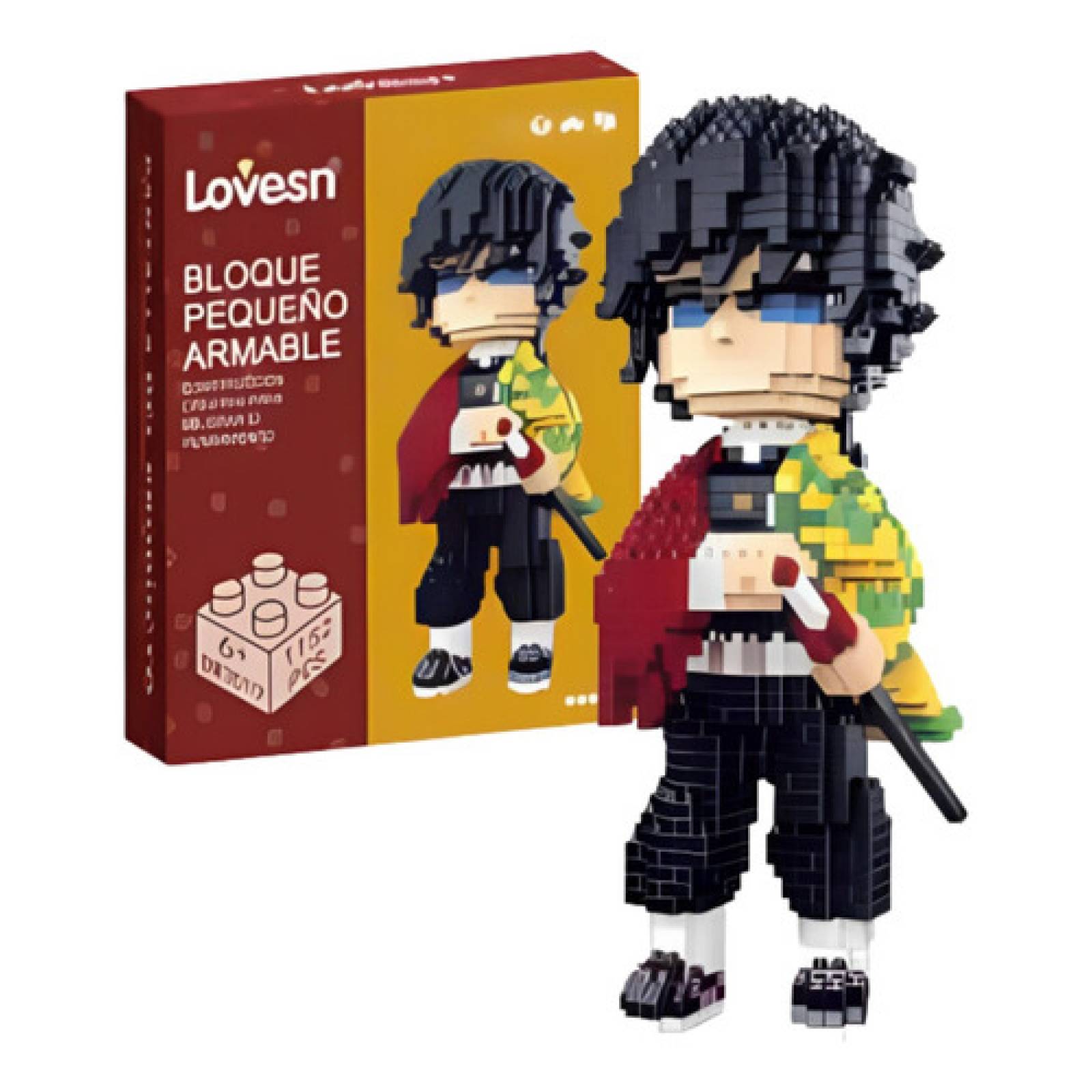 Figura Demon Slayer Kimetsu No Yaiba Figura De Bloques Armables 3d Cosplay  Mini Building para niños