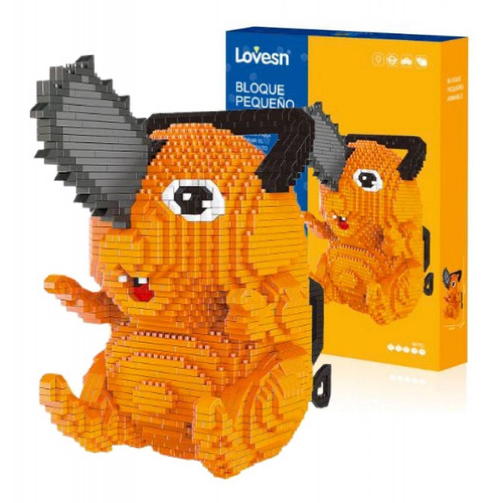 Bloques Armables de Pochita Chainsaw Man, Bloques de Construcción de Motosierra, Figura Coleccionable Pochita Bloques de Construcción 3D, Rompecabezas de Pochita, Regalo Perfecto