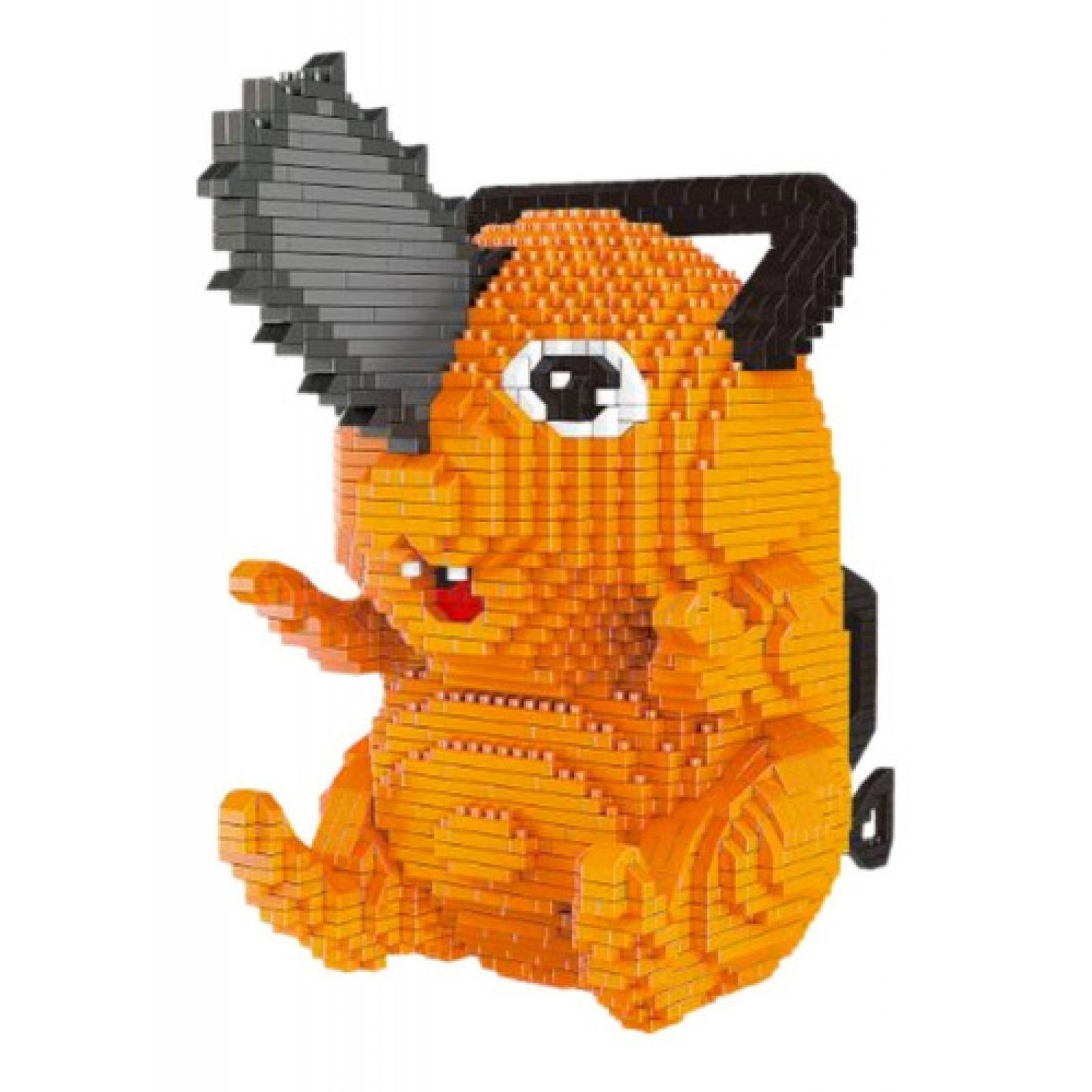 Bloques Armables de Pochita Chainsaw Man, Bloques de Construcción de Motosierra, Figura Coleccionable Pochita Bloques de Construcción 3D, Rompecabezas de Pochita, Regalo Perfecto