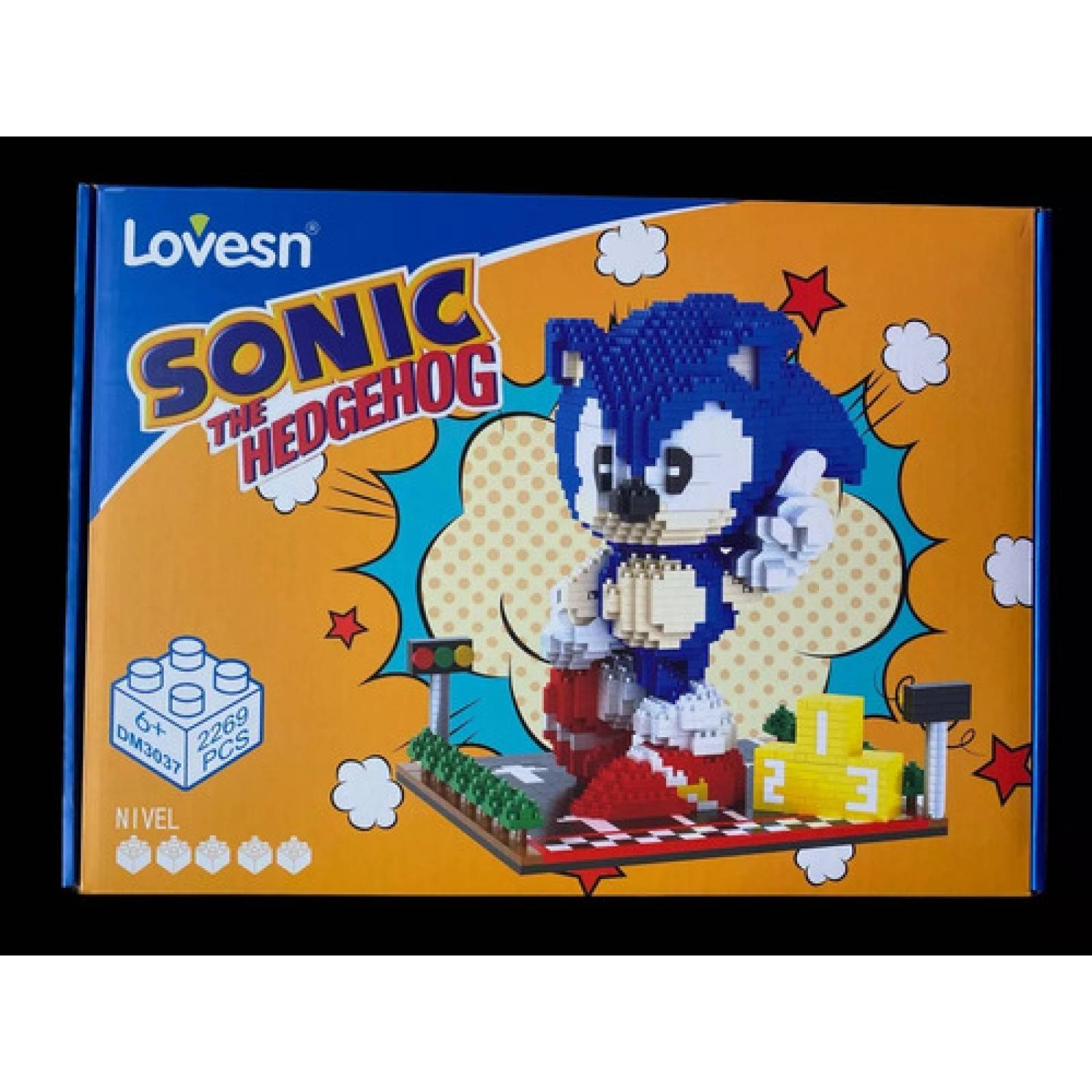 Figura Armable de Sonic The Hedgehog, Mini Bloques Armables, Super Set Armable 3D con 2269 Piezas, Juguete de Construcción para Niños, Figuras Coleccionables, Ideal para Regalo.