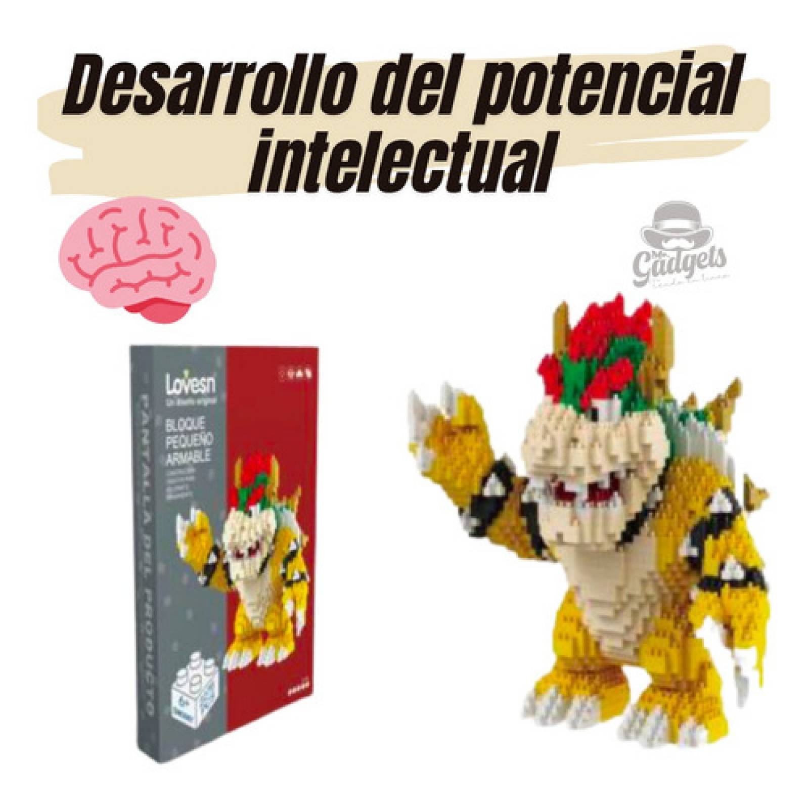 Ult Juguete de construccion Bowser de Mario Bros para niños Adultos Kit de construcción de Bowser Mario Bros Bloques de Construcción de Colección 3D