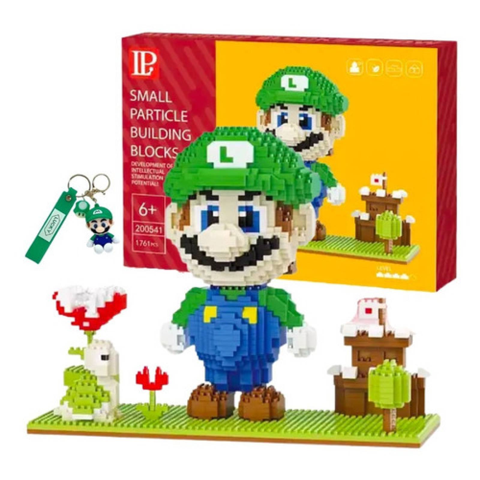Set De Construcción 3d Luigi Deorama Mario Mini Block Regalo