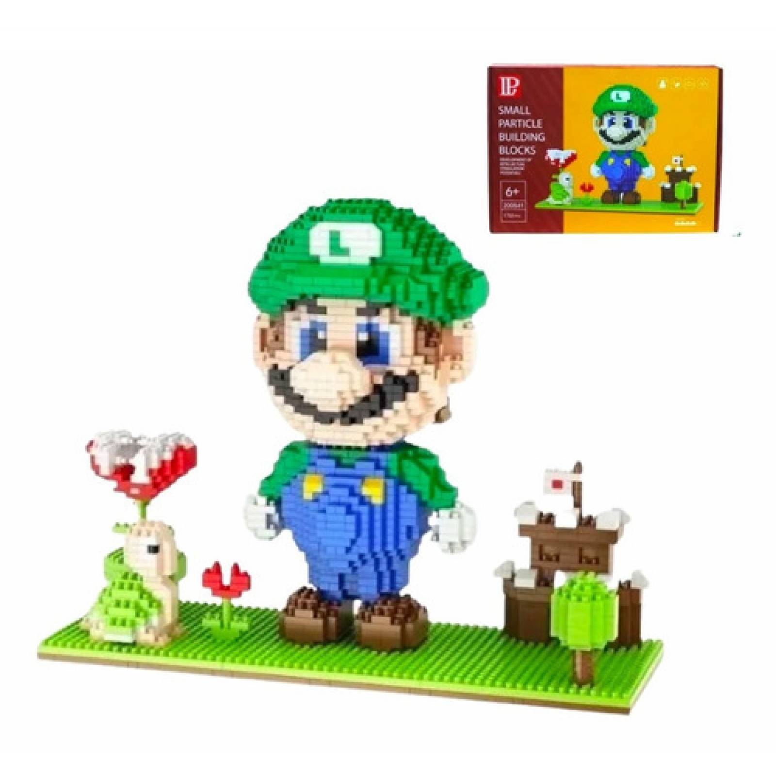 Set De Construcción 3d Luigi Deorama Mario Mini Block Regalo