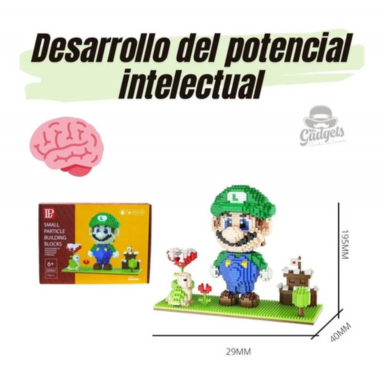 Set De Construcción 3d Luigi Deorama Mario Mini Block Regalo