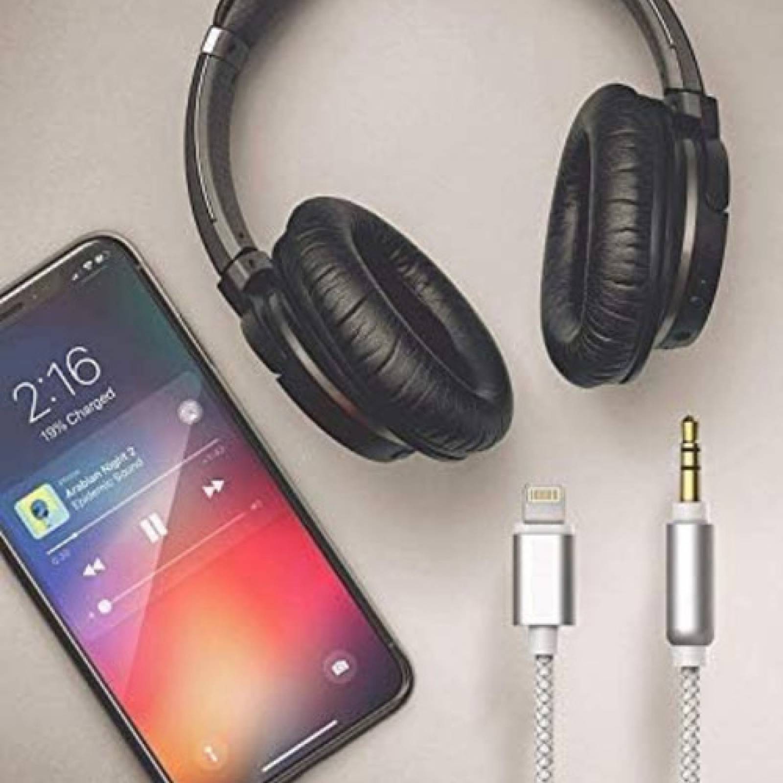 Cable Auxiliar De Audio Para iPhone Lightning A Jack 3.5mm