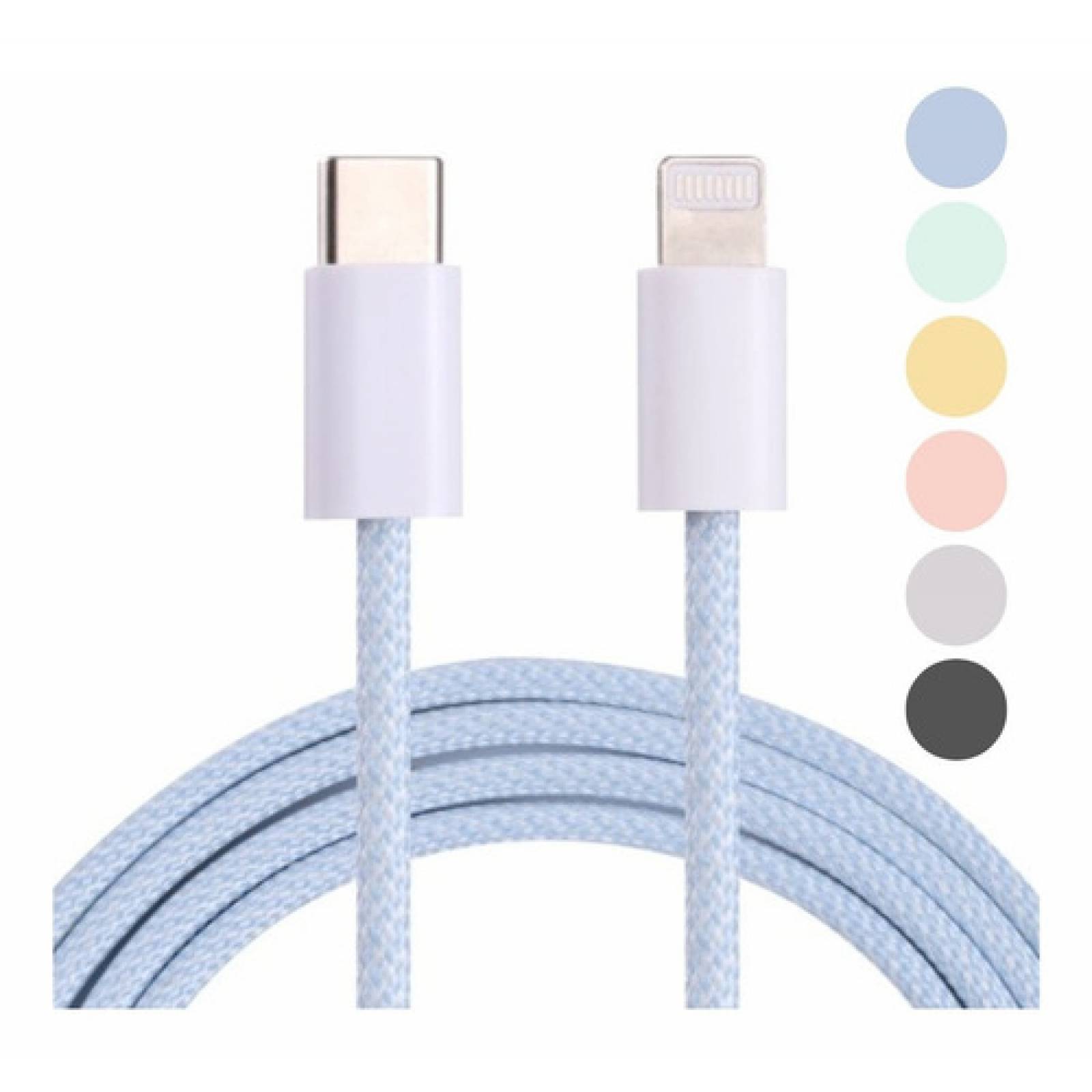 Cable Lightning Usb C Nylon Trenzado Mfi Para iPhone iPad.