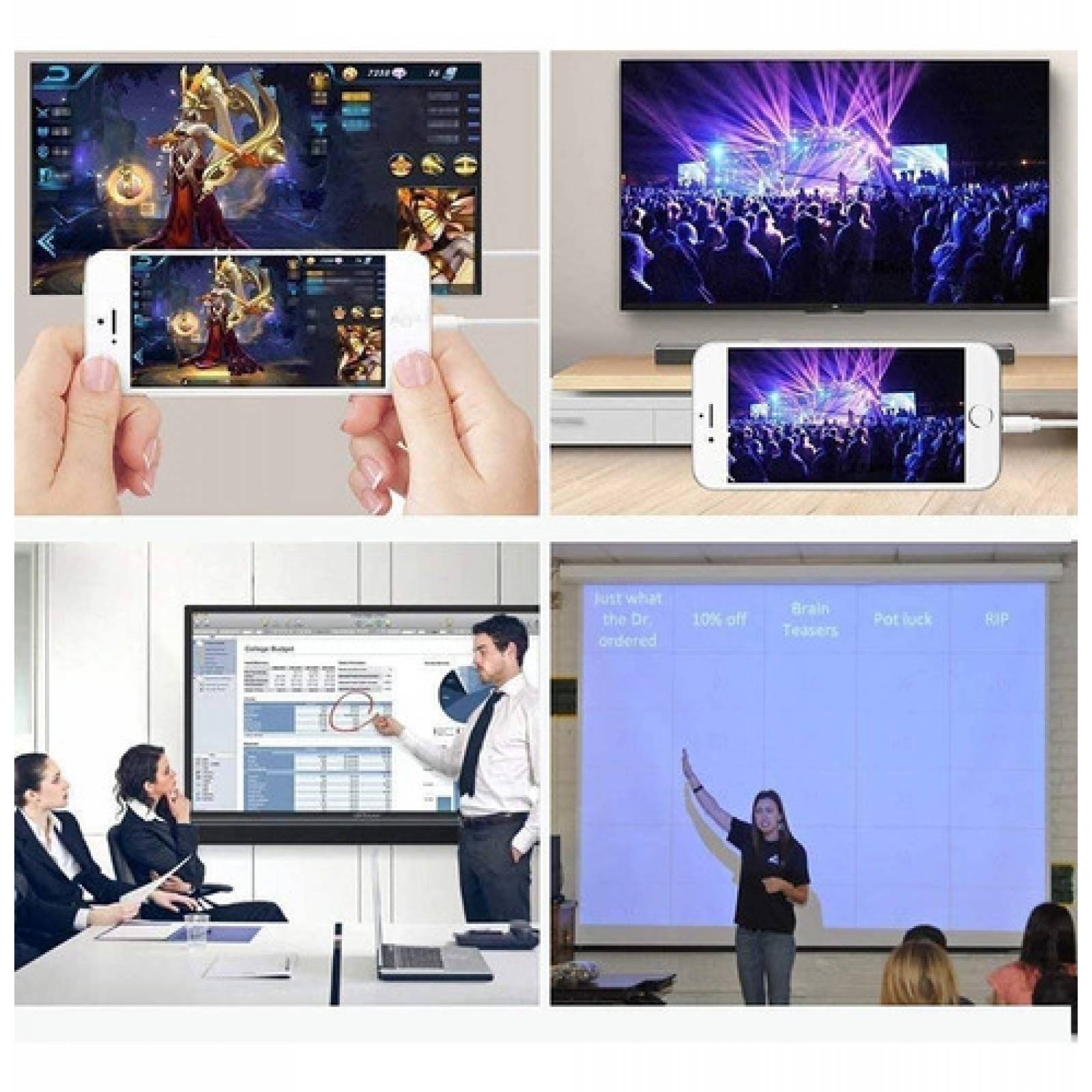 Adaptador Hdmi Otg Lightning A Av Digital Para iPhone / iPad