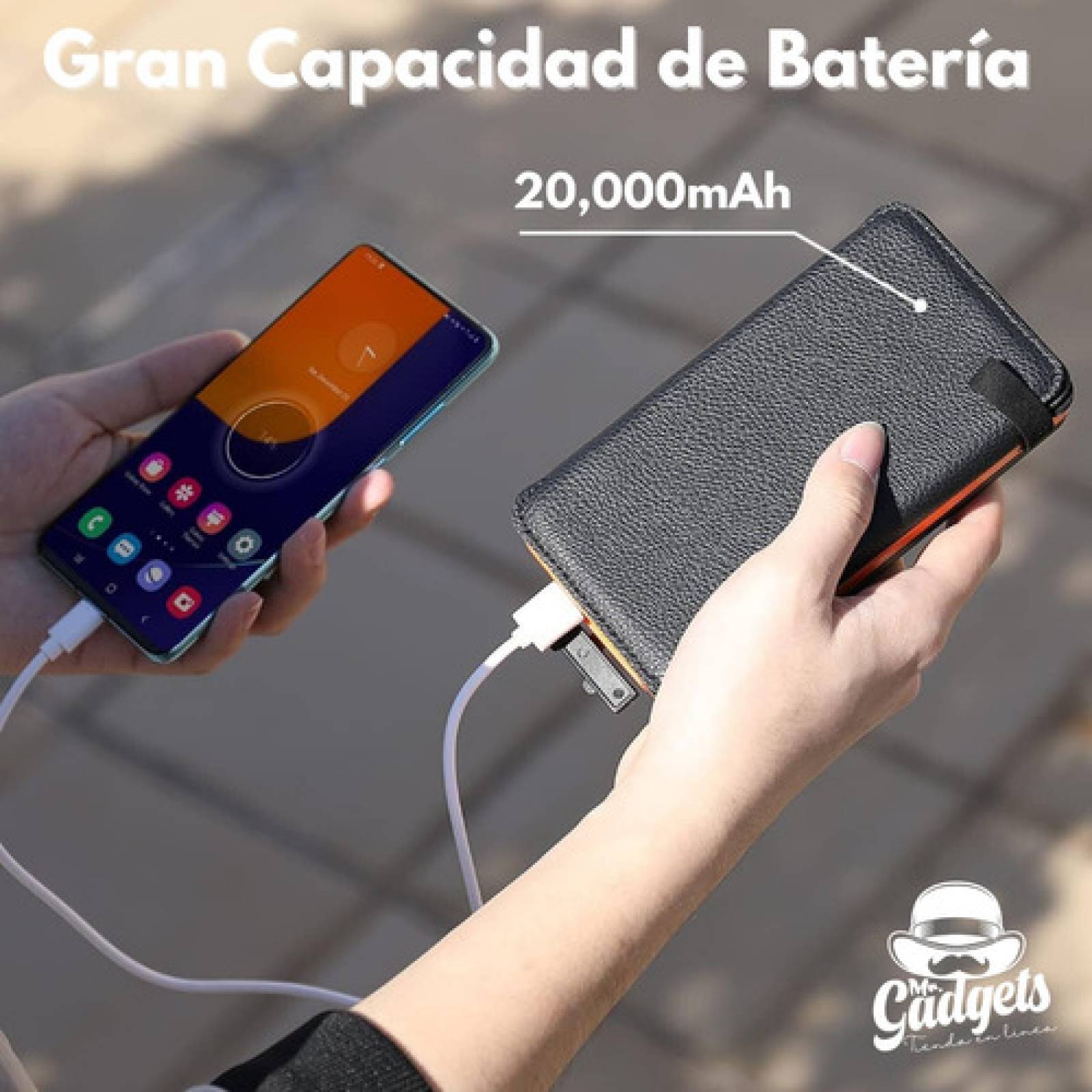 Powerbank Solar Bateria Portatil 20,000mah 4 Páneles Solares