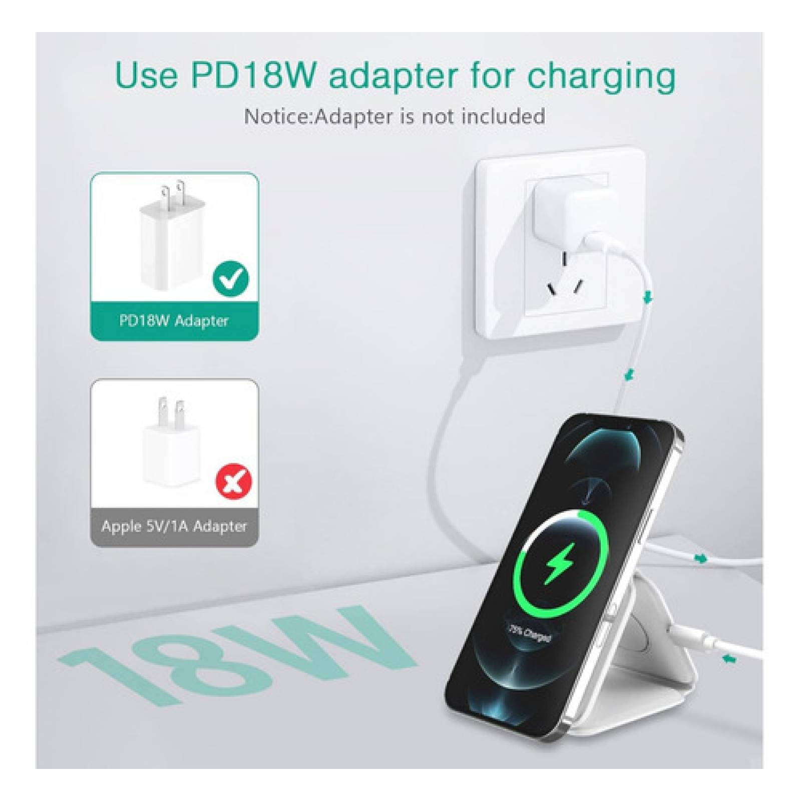 Cargador Portátil 3 En 1 Inalámbrico Compatible Con Magsafe