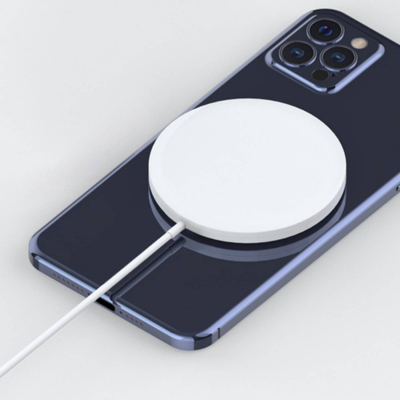 Cargador Inalambrico Magnetico Carga Inalambrica Rápida 15W, Tecnología Qi, Carga Magnetica para iPhone Color Blanco