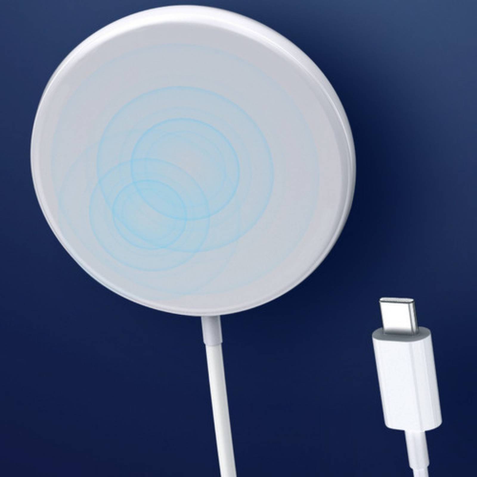 Cargador Inalambrico Magnetico Carga Inalambrica Rápida 15W, Tecnología Qi, Carga Magnetica para iPhone Color Blanco