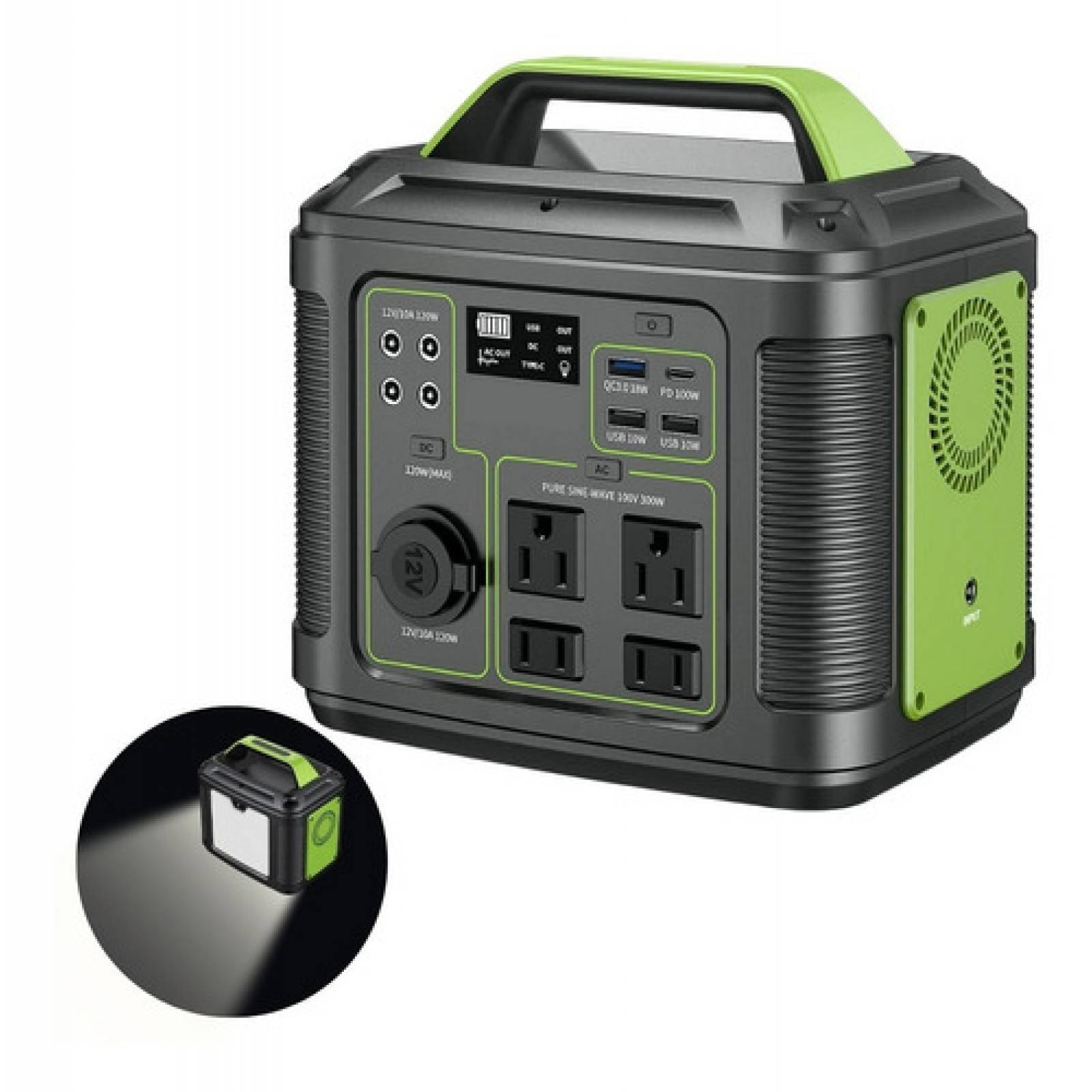 Power Bank Estación De Carga Portátil 80,0000 Mah 300w Ac Dc