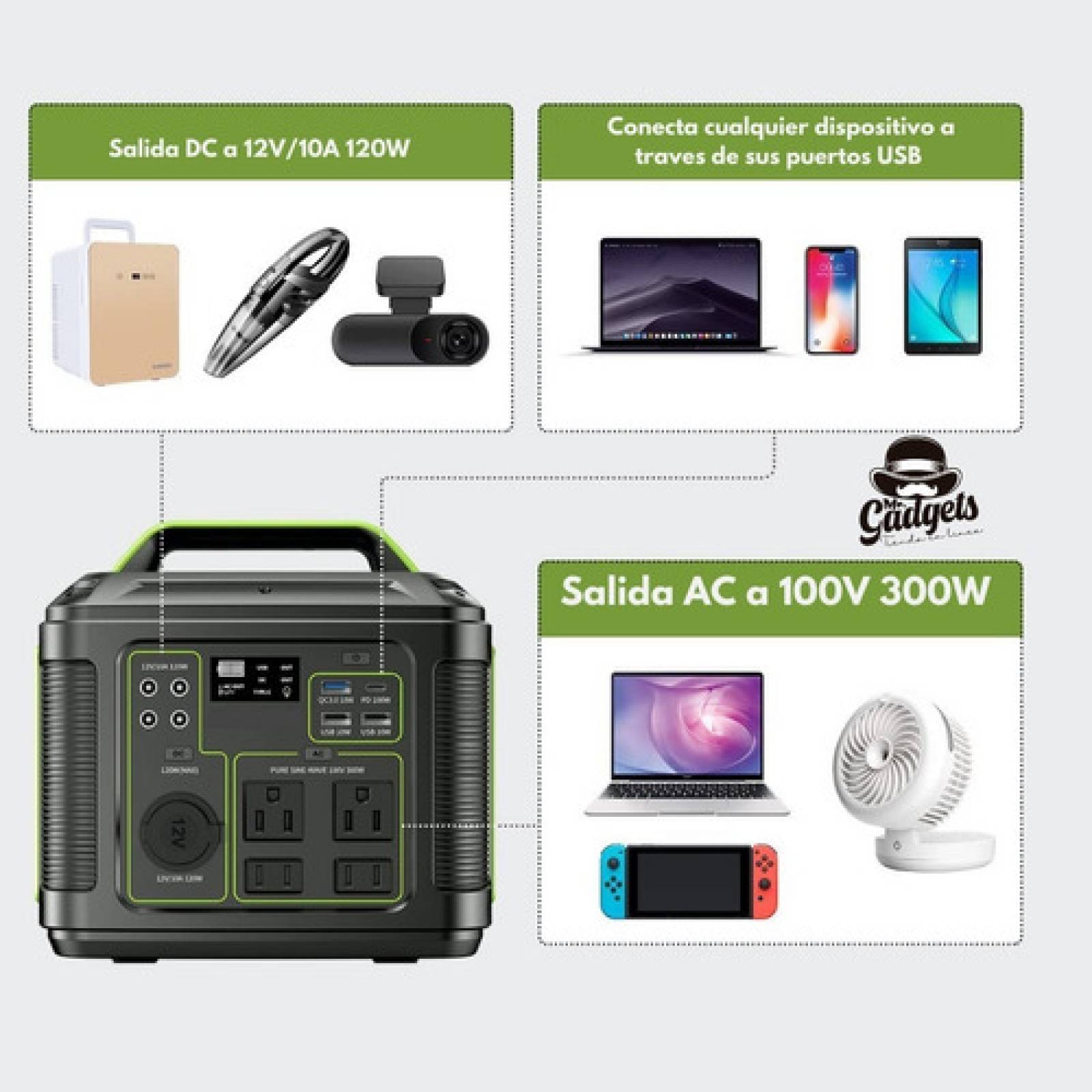 Power Bank Estación De Carga Portátil 80,0000 Mah 300w Ac Dc