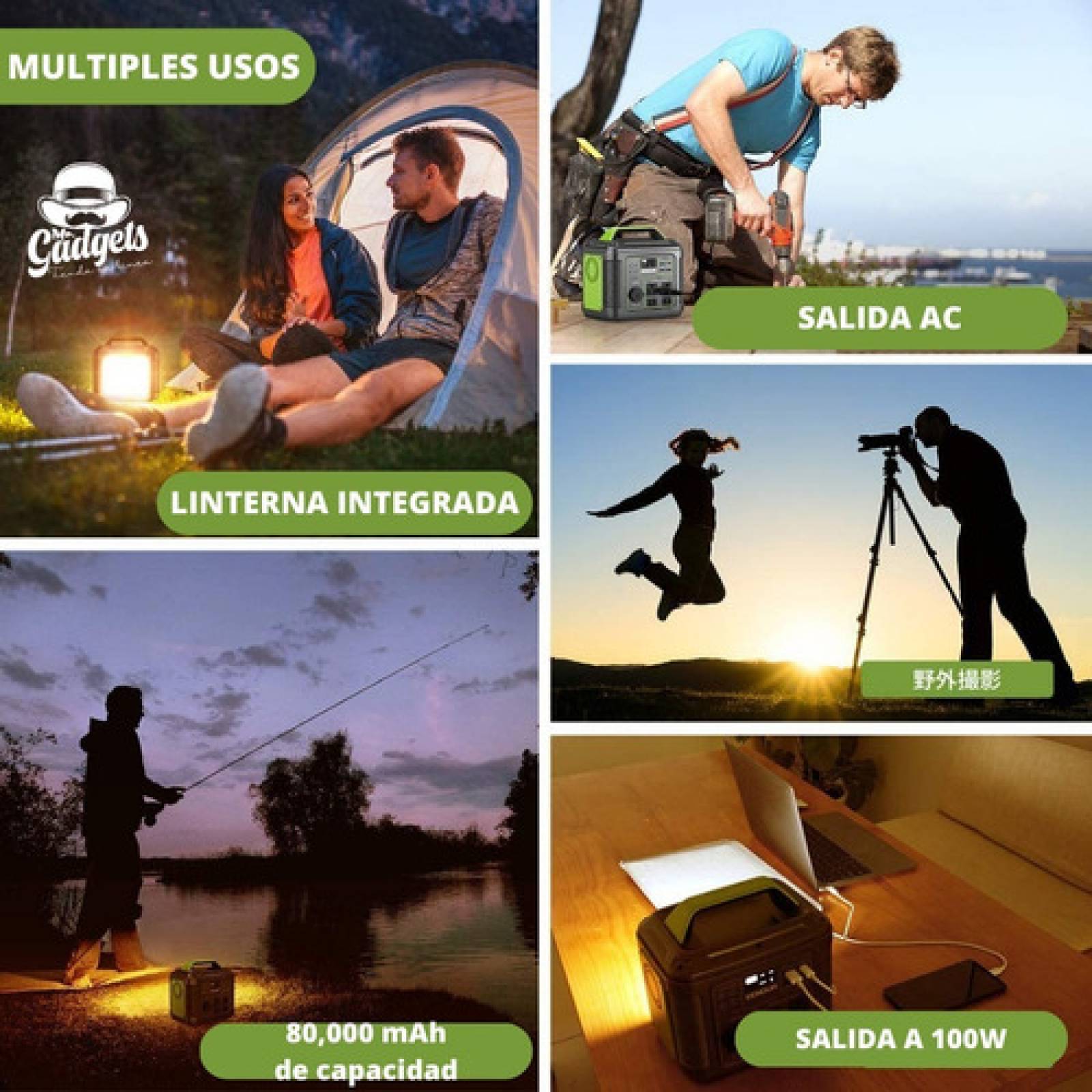 Power Bank Estación De Carga Portátil 80,0000 Mah 300w Ac Dc