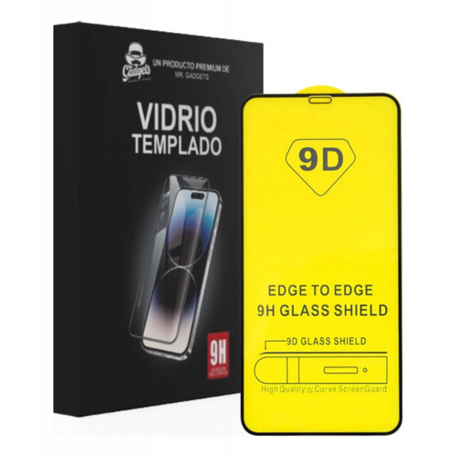 Mica Cristal Vidrio Templado 9d Premium Completa Para iPhone