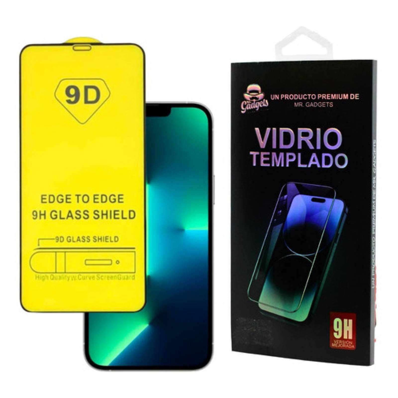 Mica Cristal Vidrio Templado 9d Premium Completa Para iPhone