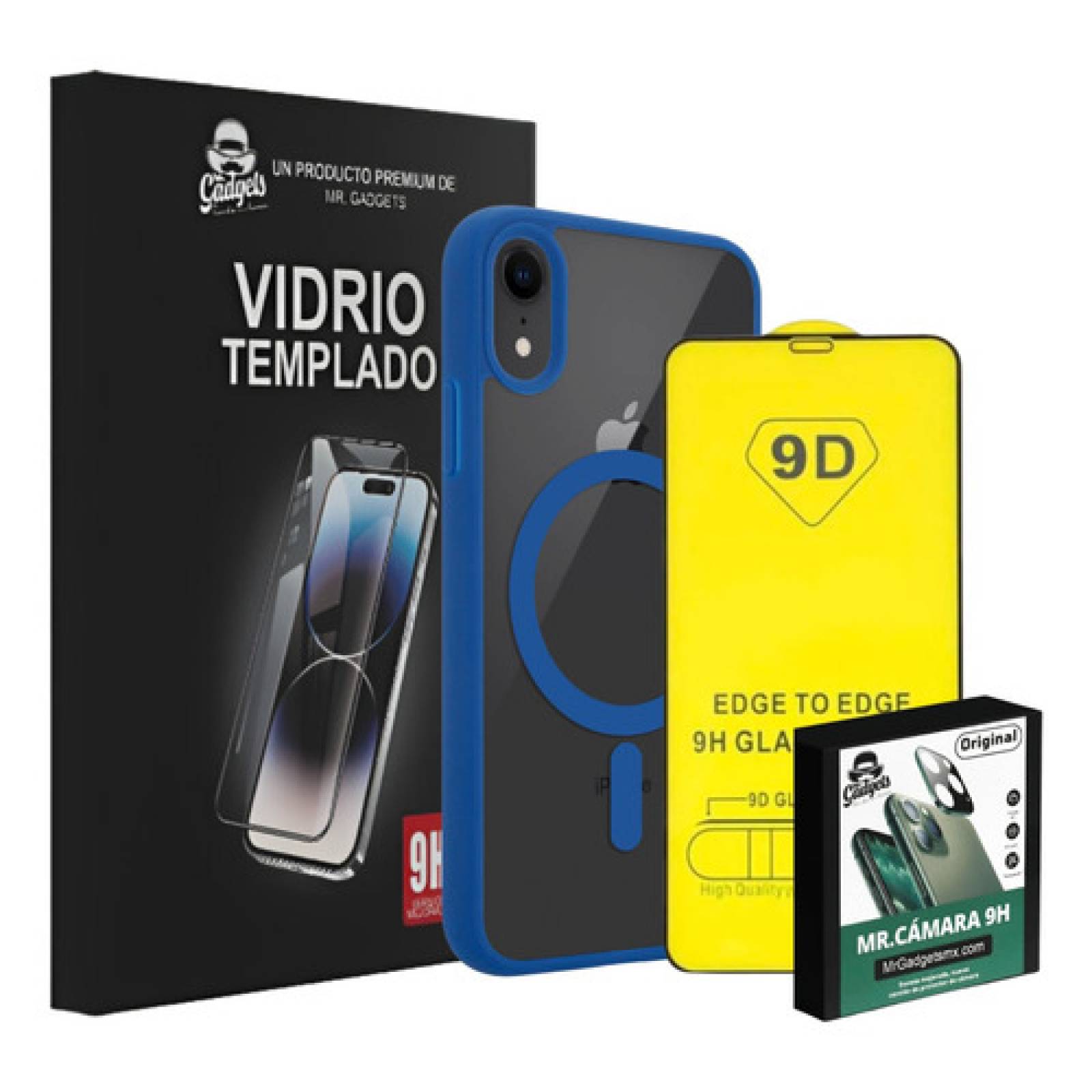Kit Funda Color + Mica Pantalla Y Cámara Compatible Para iPhone Magsafe
