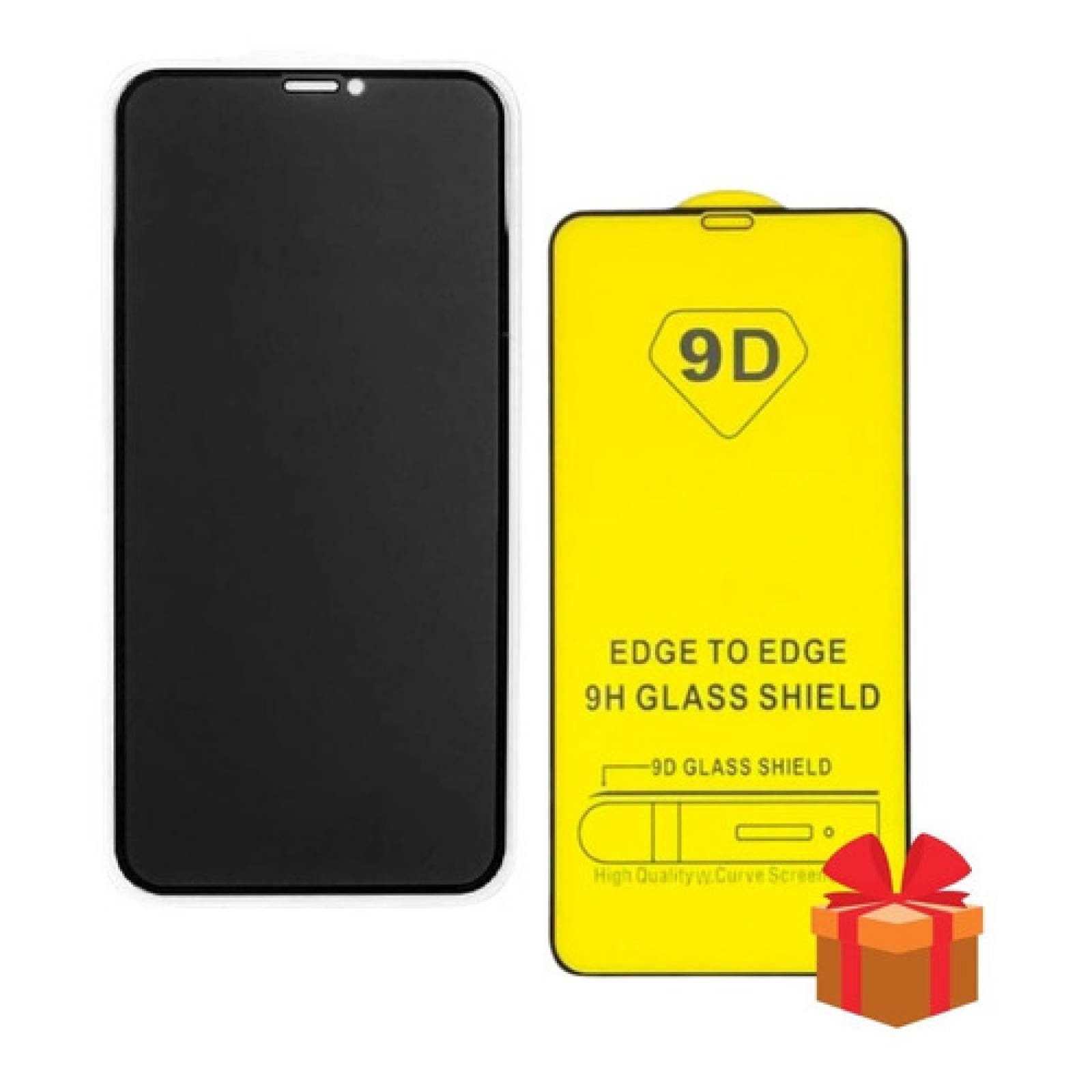 Mica De Privacidad 9d  compatible Para iPhone Cristal Templado Completo