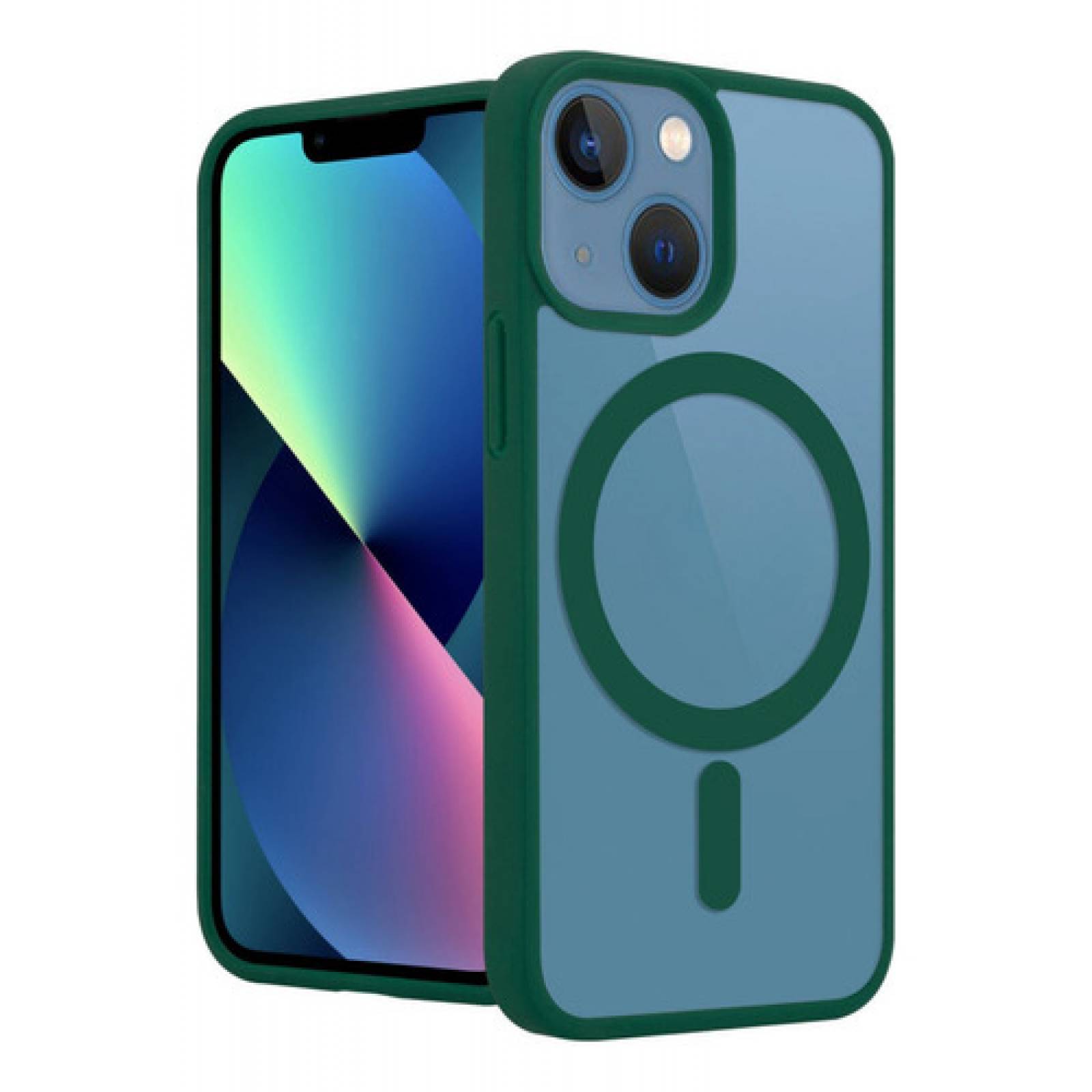 Funda Case Transparente Clear De Colores compatible Para iPhone Magsafe