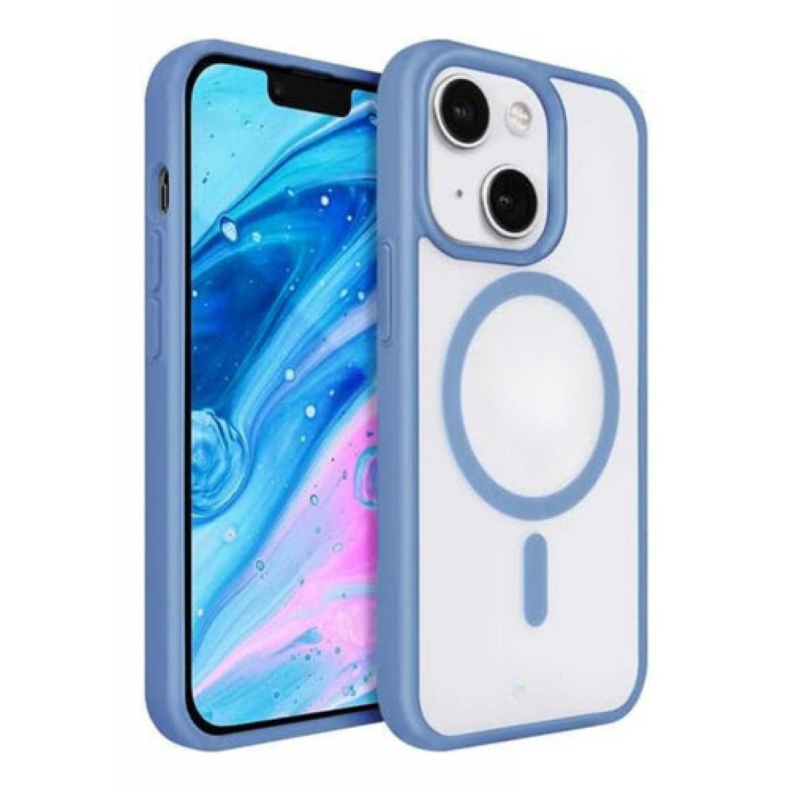 Funda Case Transparente Clear De Colores compatible Para iPhone Magsafe