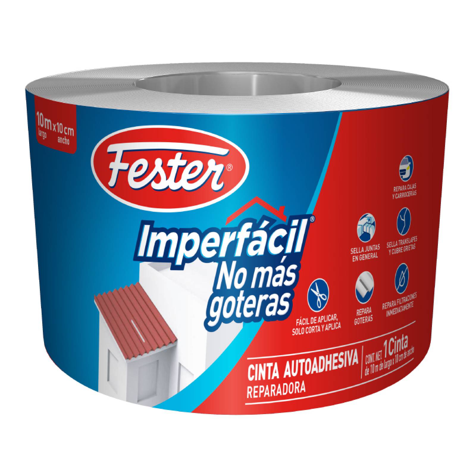 Cinta Autoadhesiva Reparadora Imperfácil No Más Goteras Cinta 10 Metro Gris