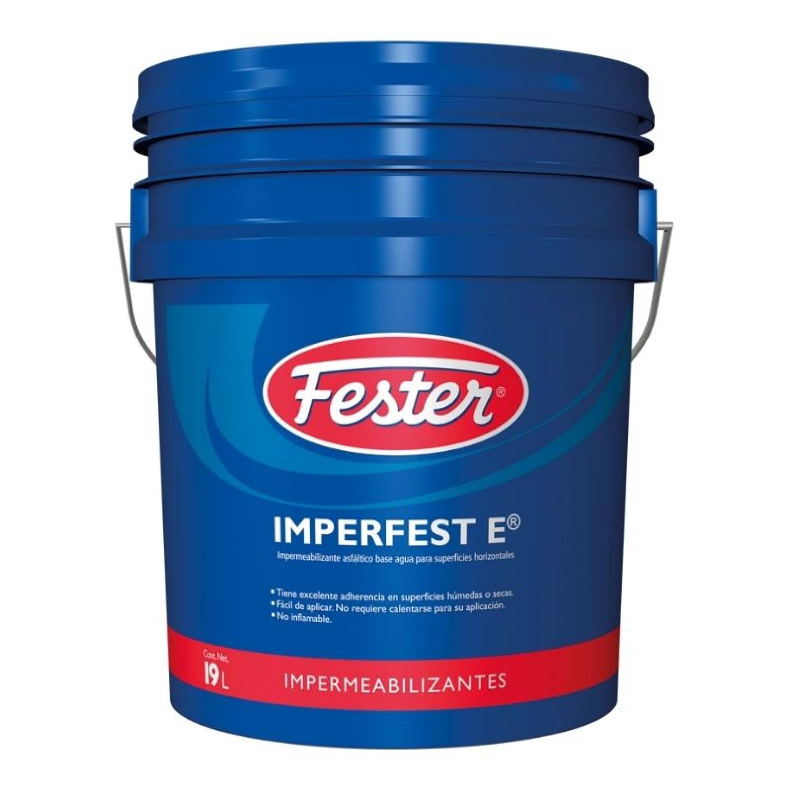 Impermeabilizante Asfáltico Base Agua Superficies Horizontales Fester Imperfest E 19 Litros Negro