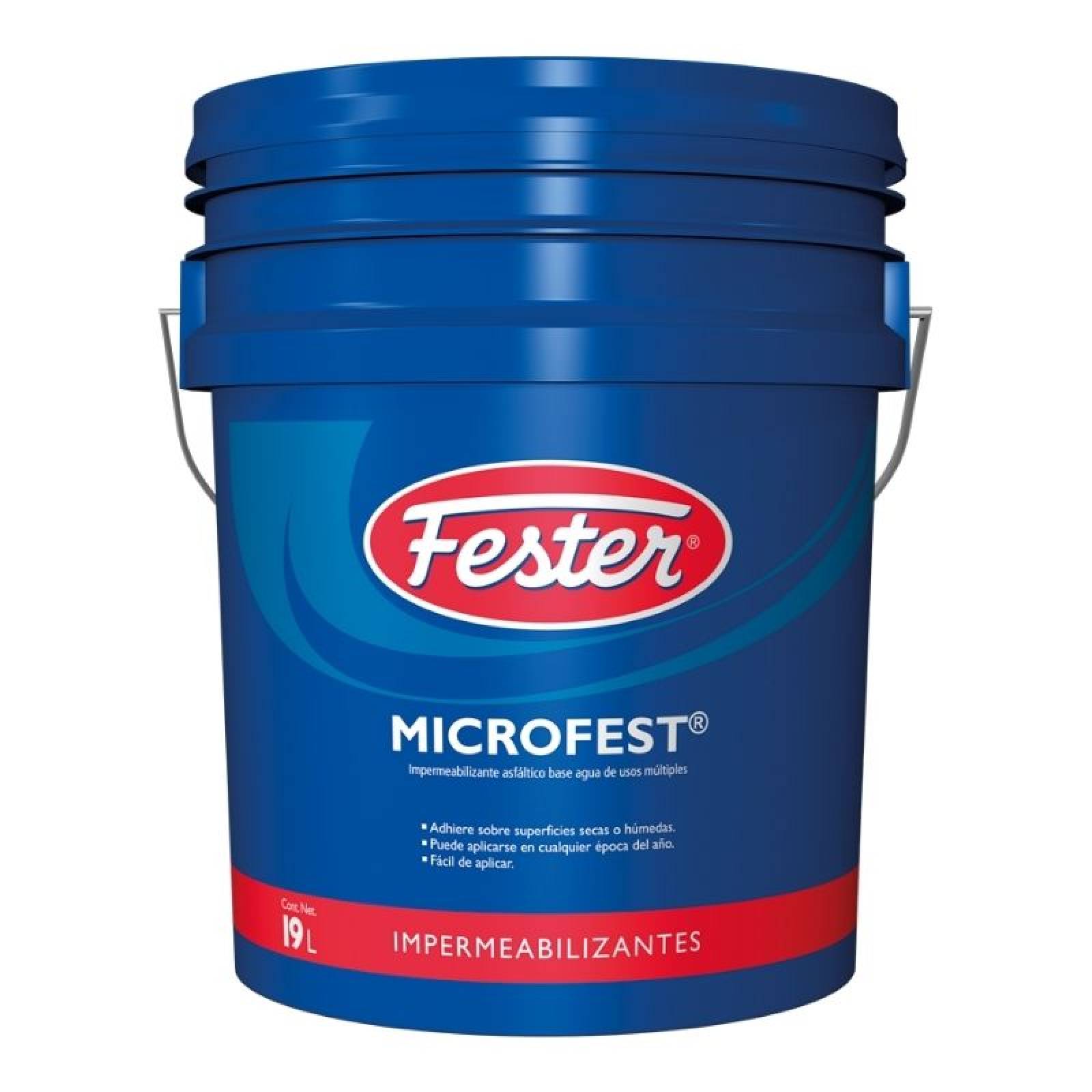 Impermeabilizante Asfáltico Emulsionado Base Agua De Usos Múltiples Fester Microfest 19 Litros Negro