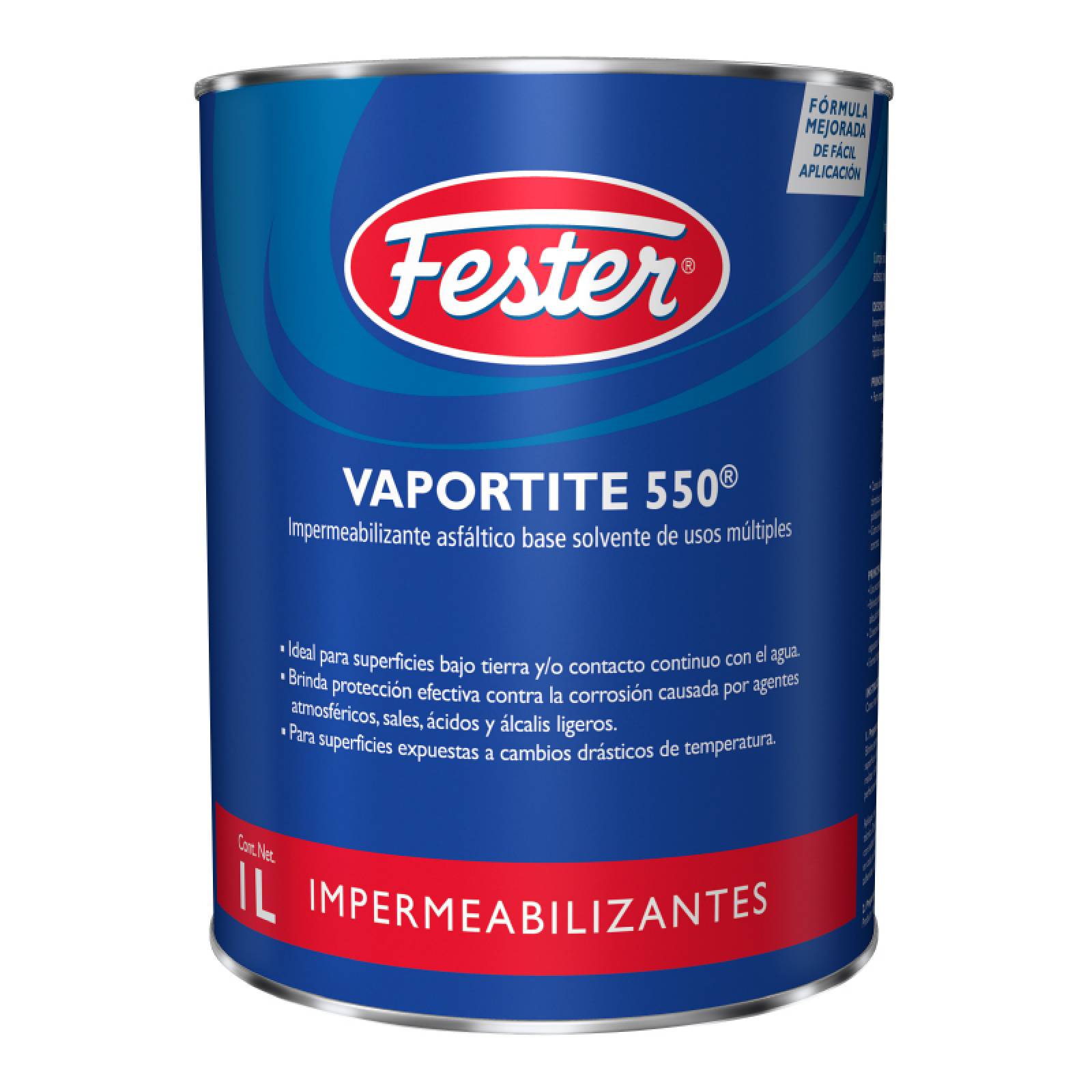 Impermeabilizante Asfáltico Usos Múltiples Fester Vaportite 550 1 Litro Negro