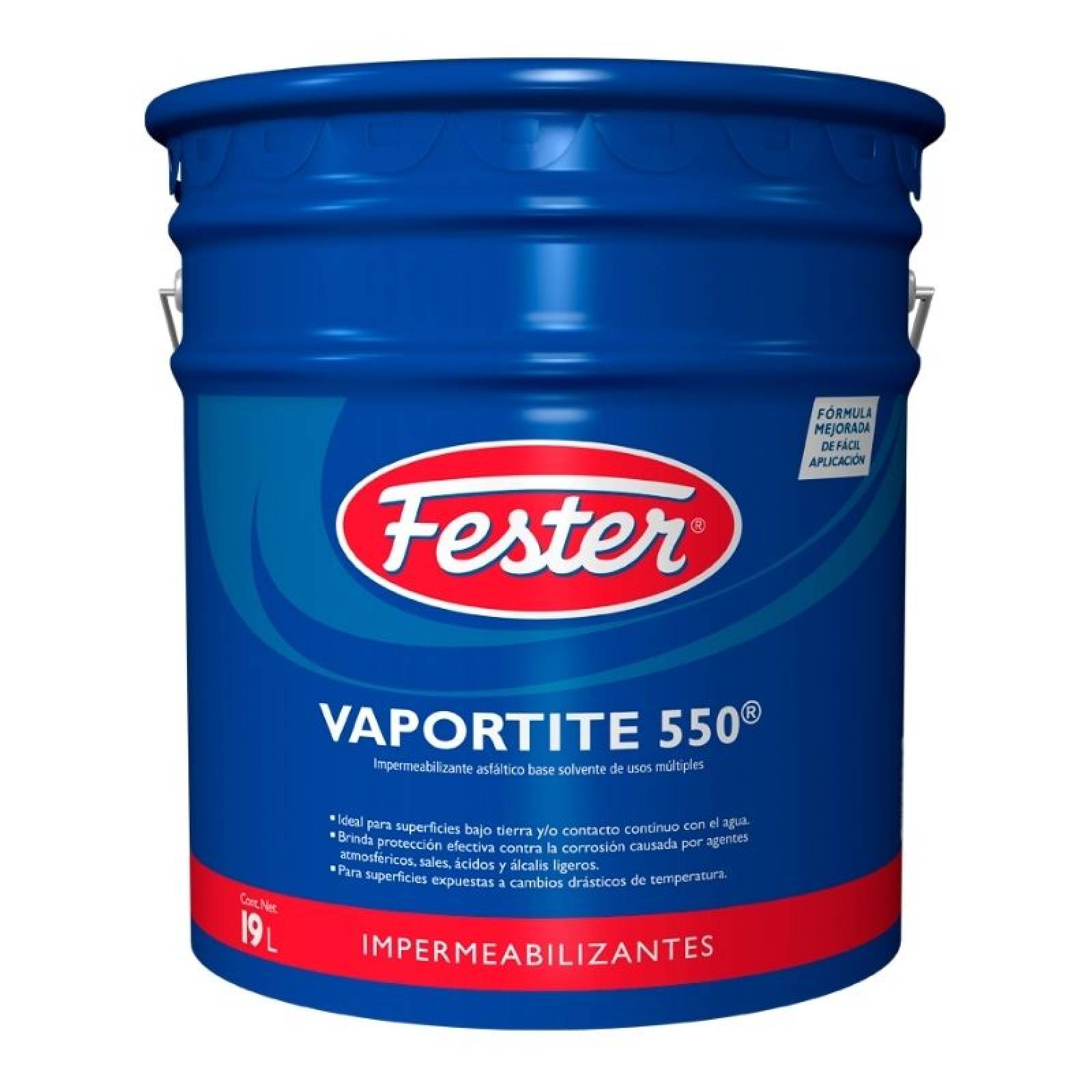Impermeabilizante Asfáltico Usos Múltiples Fester Vaportite 550 19 Litros Negro
