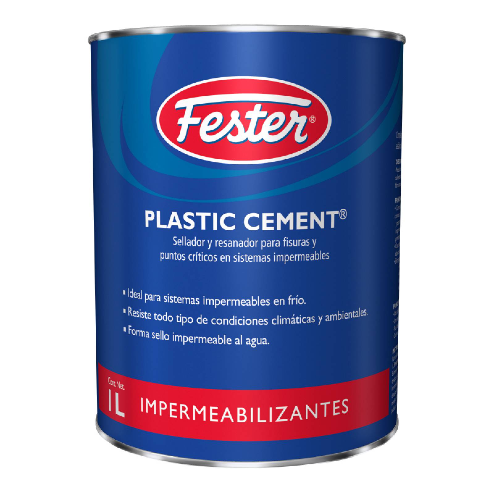 Sellador Calafateador Fisuras Puntos Críticos Fester Plastic Cement 1 Litro Negro