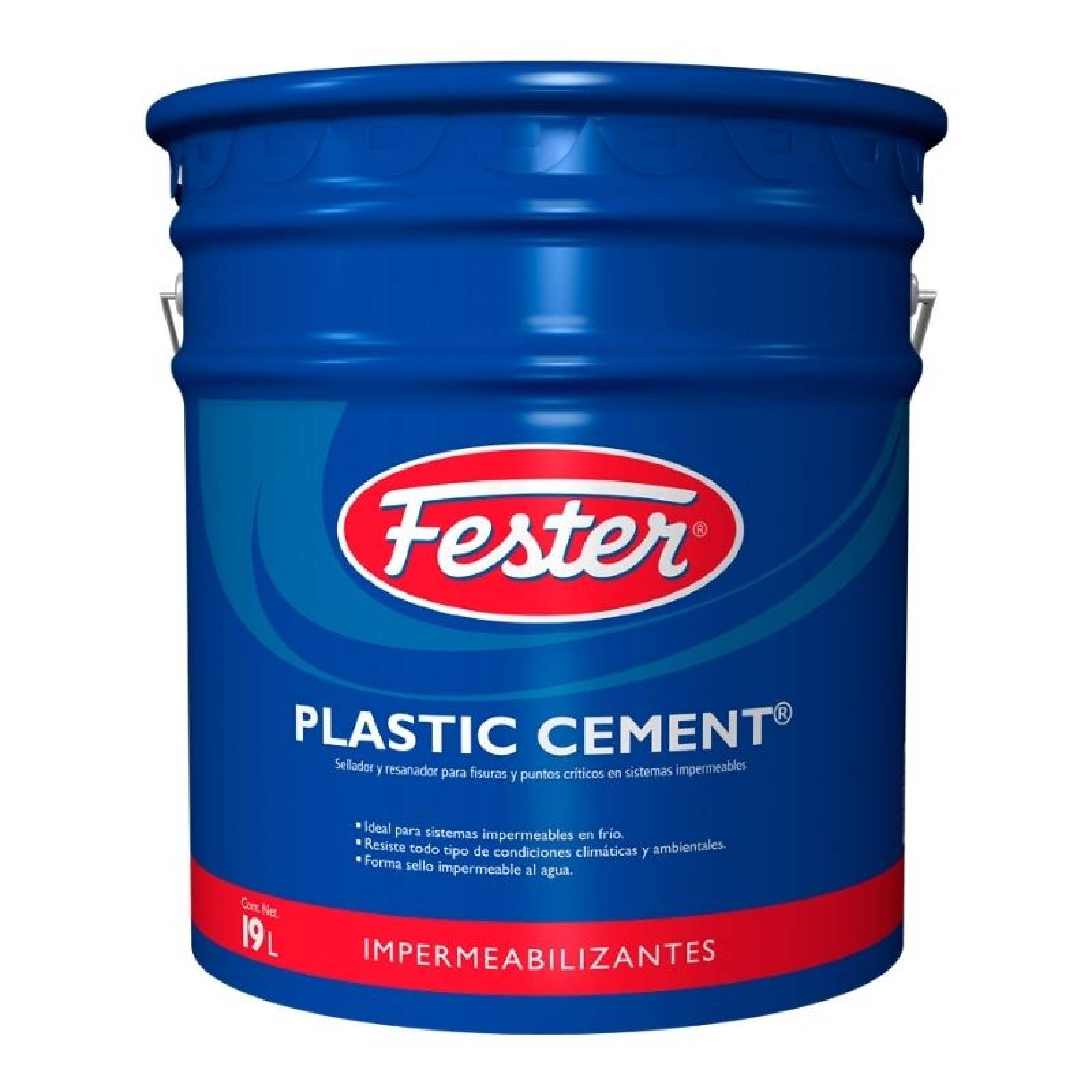 Sellador Calafateador Fisuras Puntos Críticos Fester Plastic Cement 19 Litros Negro