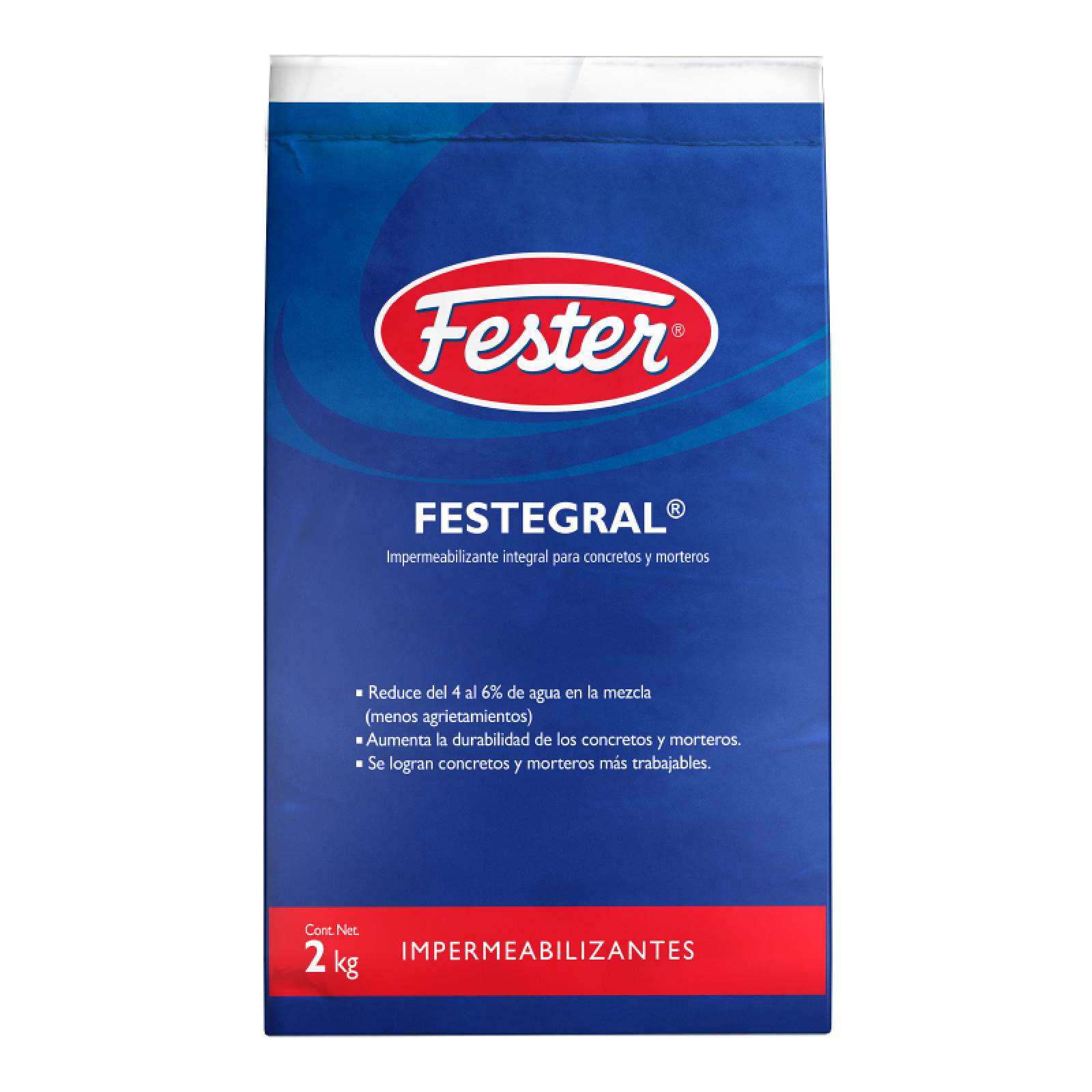 Impermeabilizante Integral Concreto Y Morteros Festegral 2 Kilogramos Gris