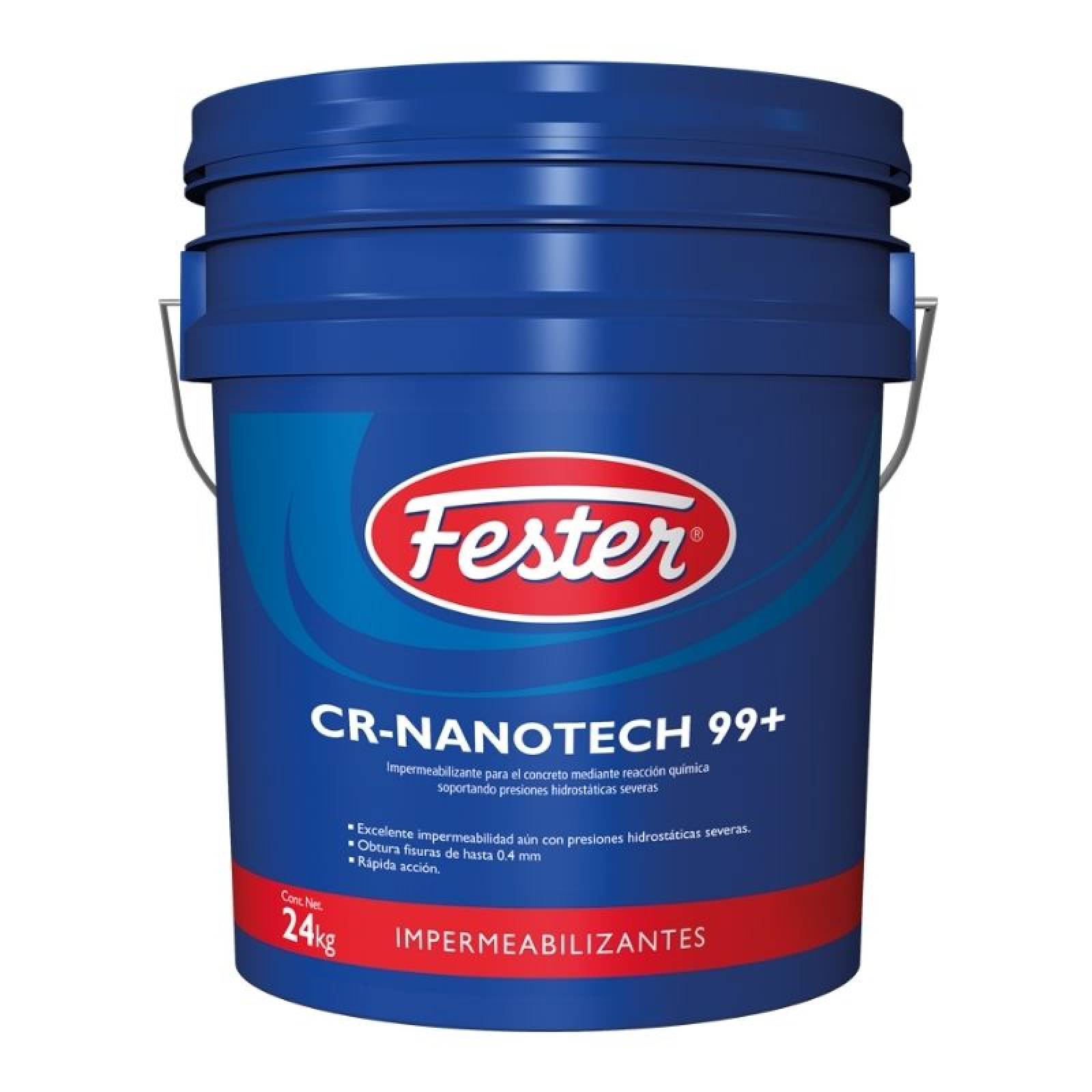 Impermeabilizante Concreto Presiones Hidrostáticas Severas Fester Cr-Nanotech-99+ 24 Kilogramos Blanco
