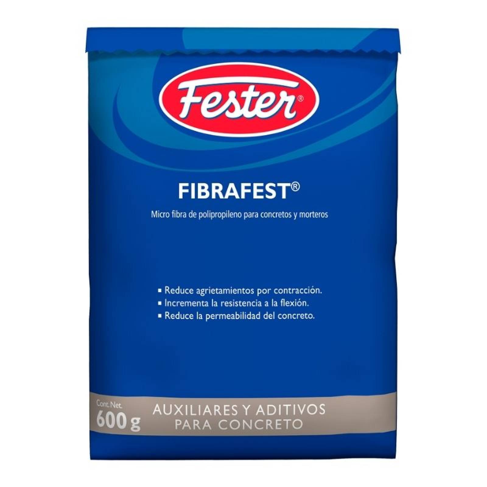 Microfibra Polipropileno Concretos Morteros Fester Fibrafest 600 2 Bolsas 600 Gramos Blanco