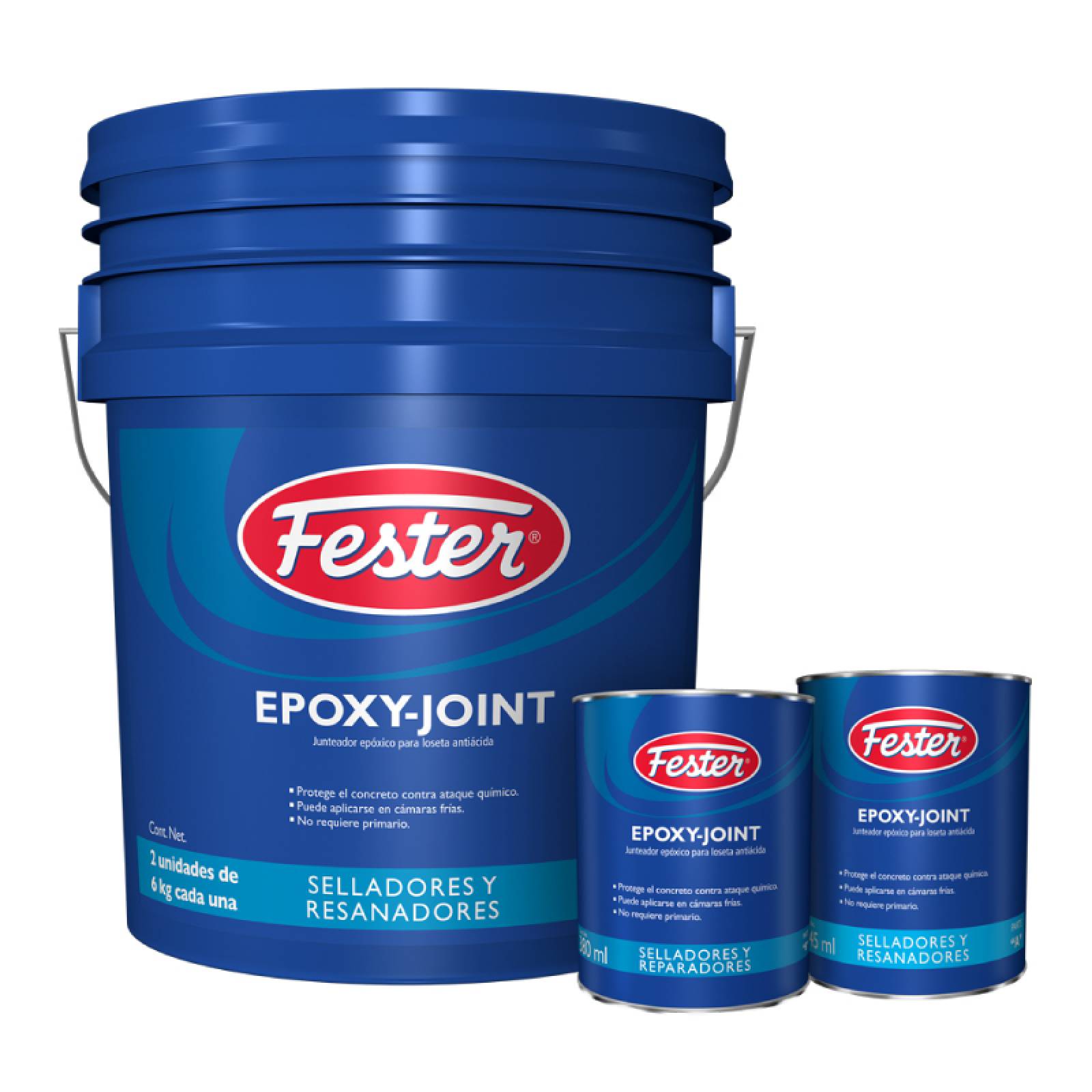 Junteador Epóxico Loseta Antiácida Fester Epoxy-Joint 12 Kilogramos Gris