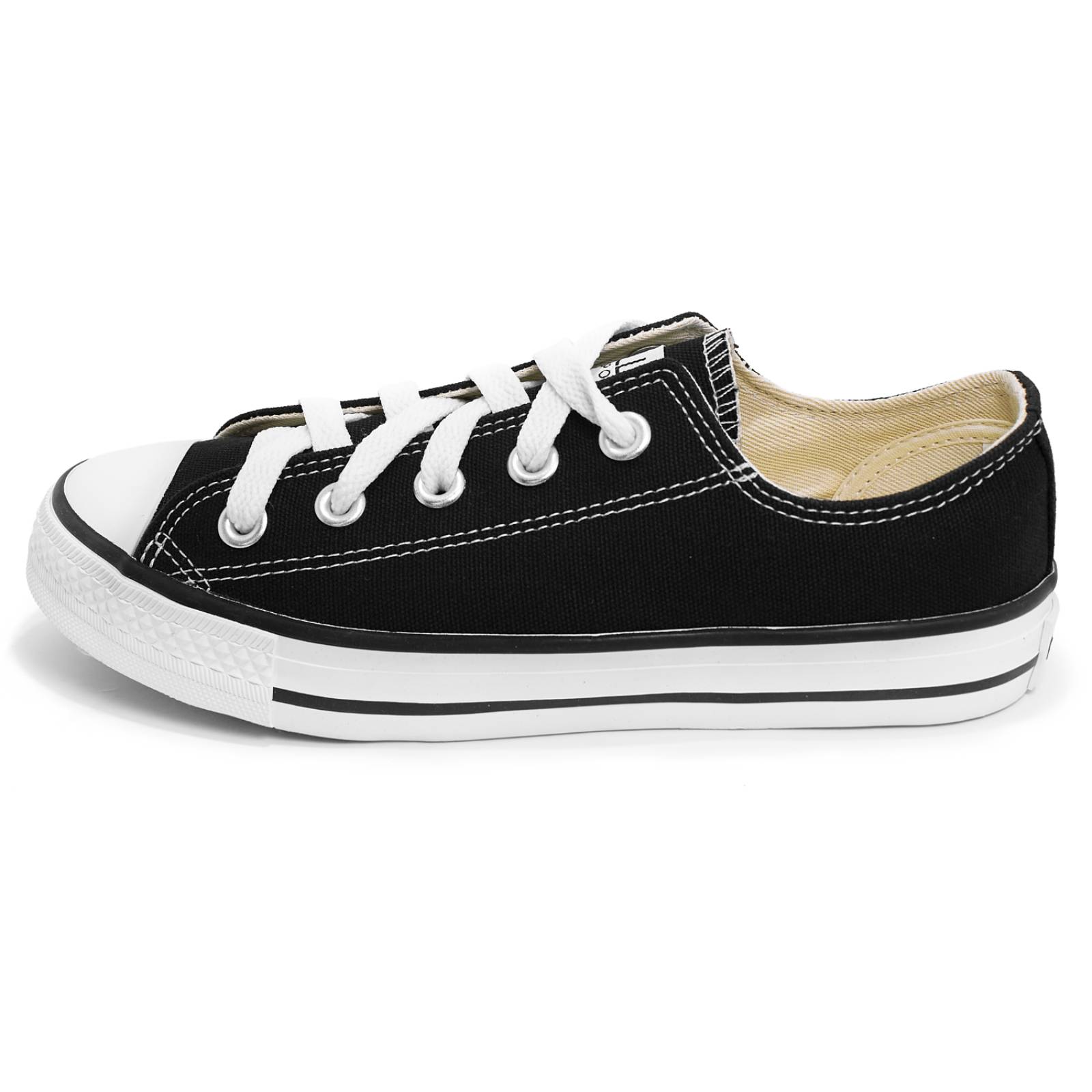 tenis clasicos negros casuales de lona tipo choclo talla 22 al 30