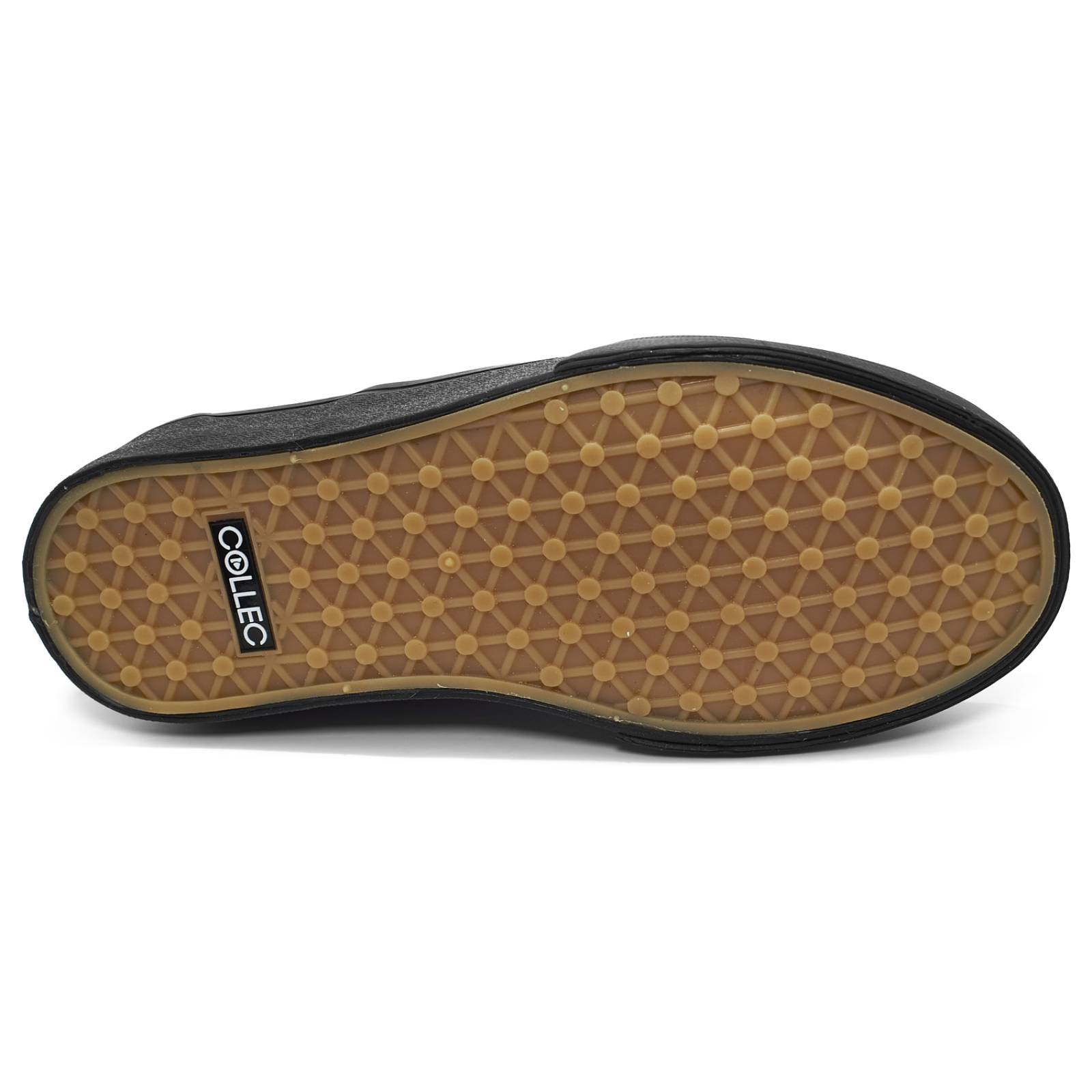 Tenis tipo vans clasicos todos negros collec de lona agujetas E-75354
